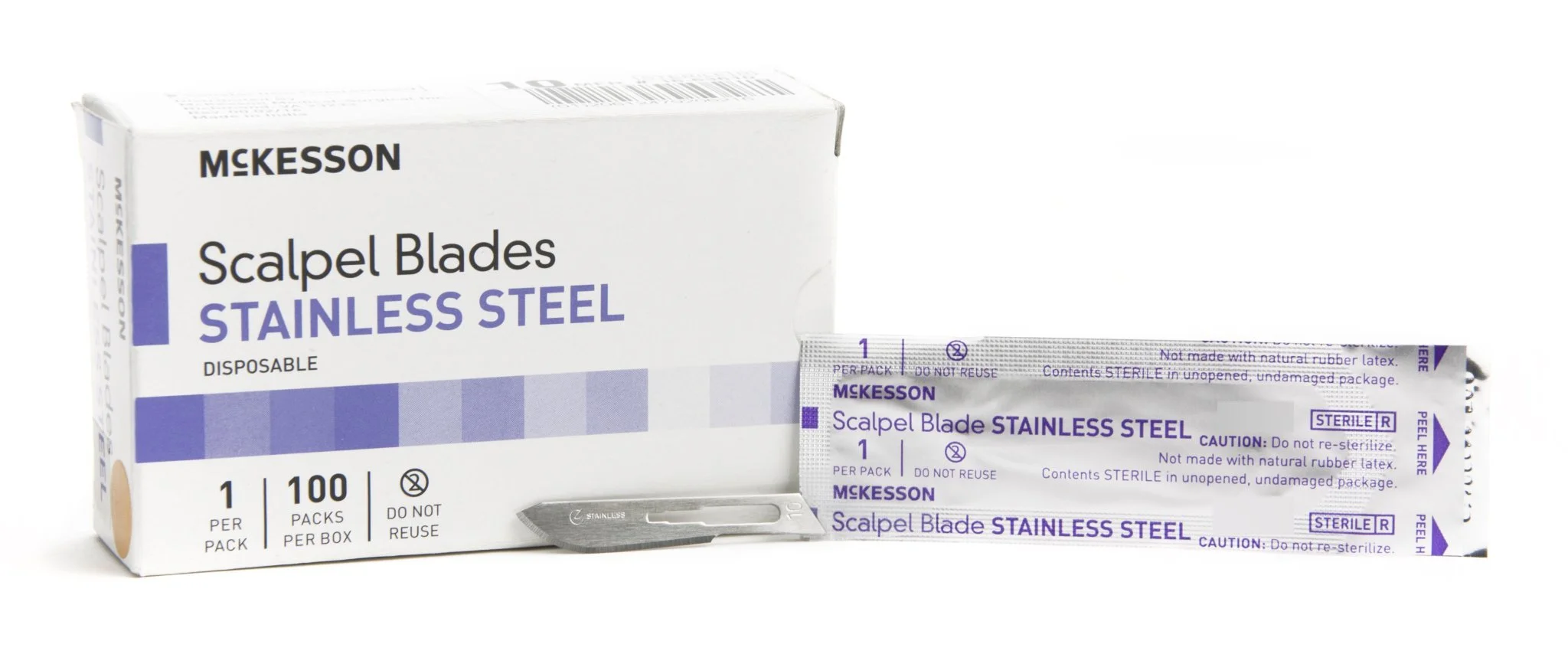 Surgical Blade McKesson Brand Stainless Steel No. 10 Sterile Disposable Individually Wrapped | 16-63610