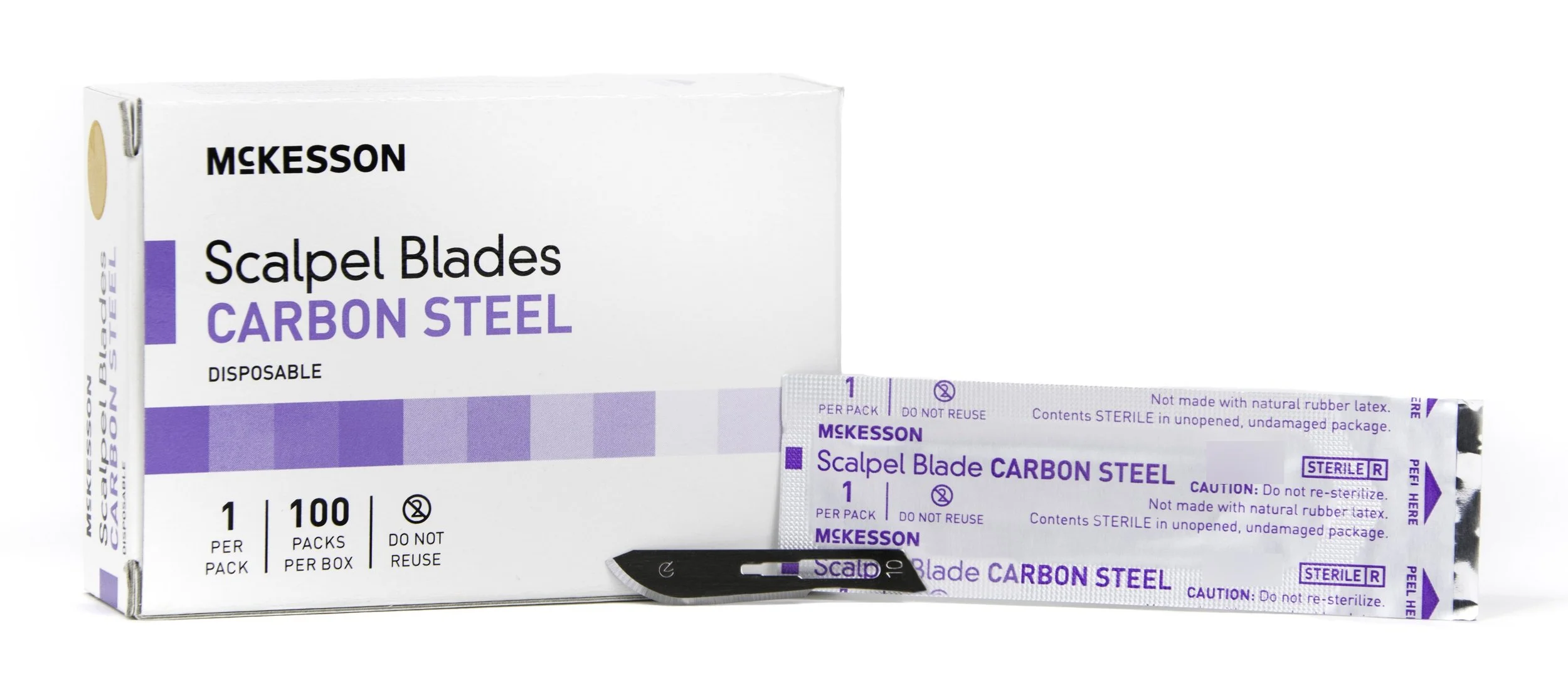 Surgical Blade McKesson Brand Carbon Steel No. 10 Sterile Disposable Individually Wrapped | 16-63710