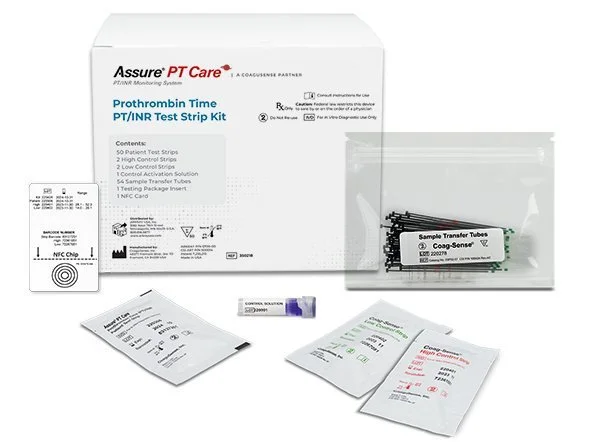 Coagulation Test Kit Assure PT Care Prothrombin Time Test (PT/INR) 50 Tests CLIA Waived | 350218