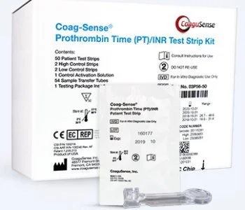 Coagulation Test Kit Coag-Sense Professional Prothrombin Time Test (PT/INR) 50 Tests CLIA Waived | 03P57-50