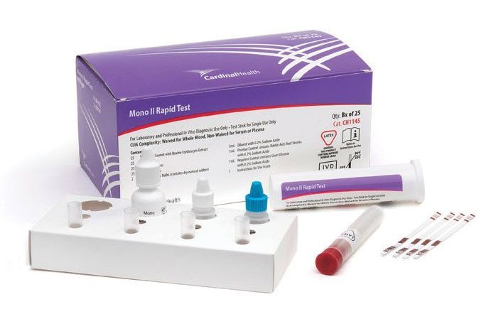 Other Infectious Disease Test Kit Cardinal Health Mono II Infectious Mononucleosis 25 Tests CLIA Waived Sample Dependent | CH1145