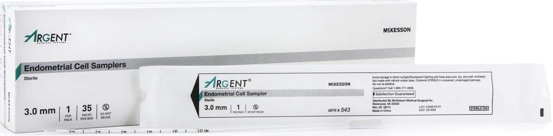 Endometrial Sampling Device McKesson Argent Sterile