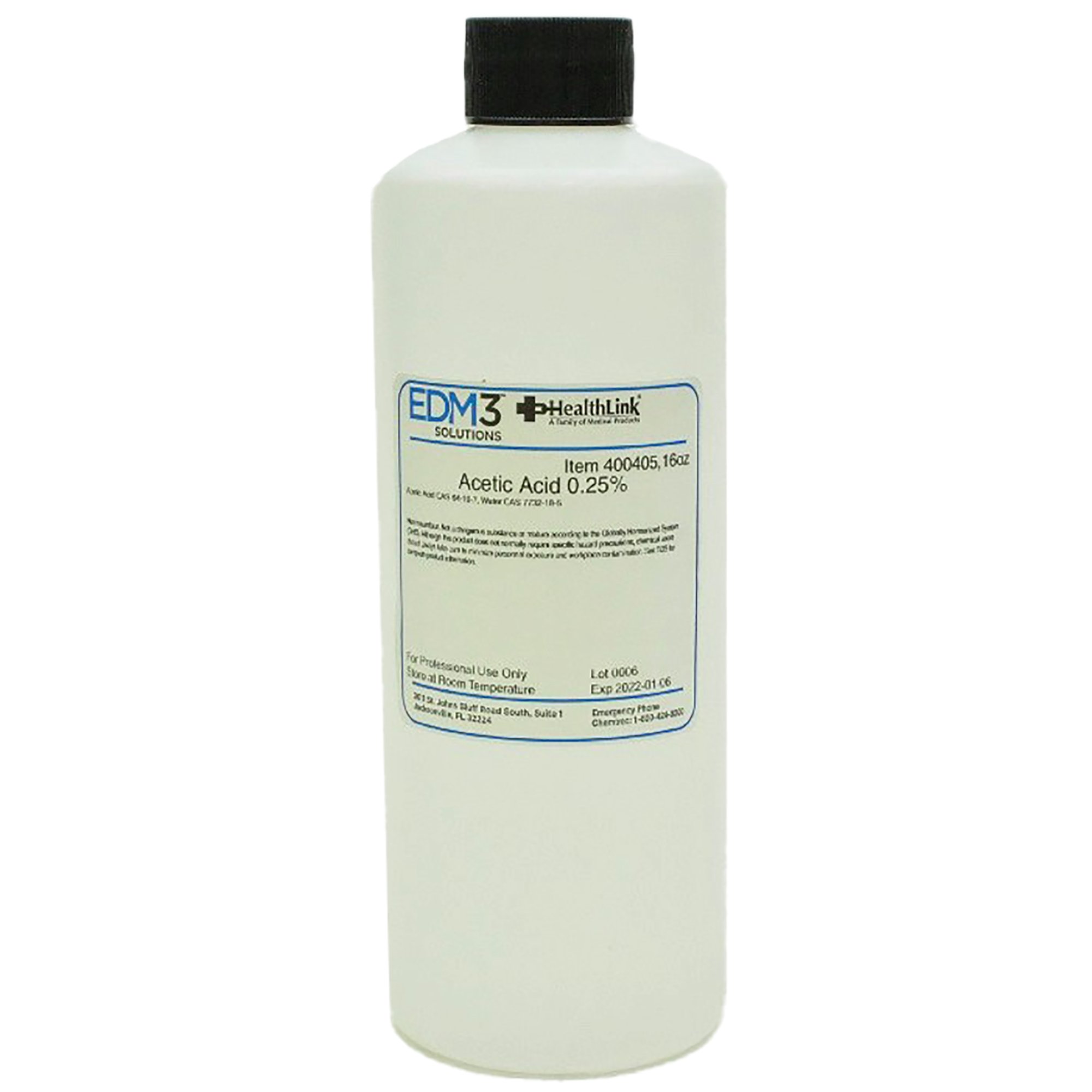 Chemistry Reagent Acetic Acid ACS Grade 0.25% 16 oz. | 400405
