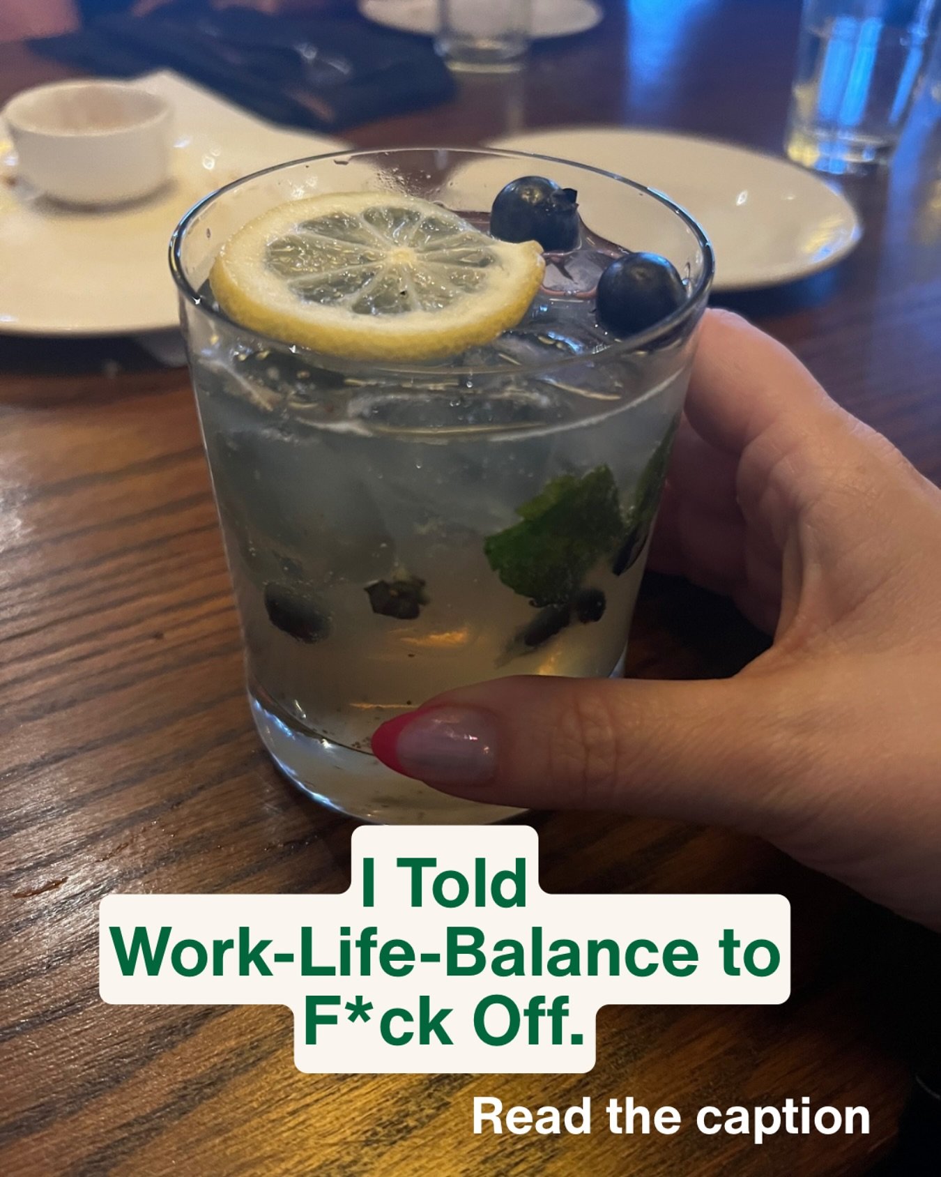 Honestly&hellip; I decided to make WLB f*ck off in my life because it was stressful and too much work trying to keep up with WLB.

I work a lot and I work hard&hellip; but I also work smart! Because when what you do is a part of who you are, it just 