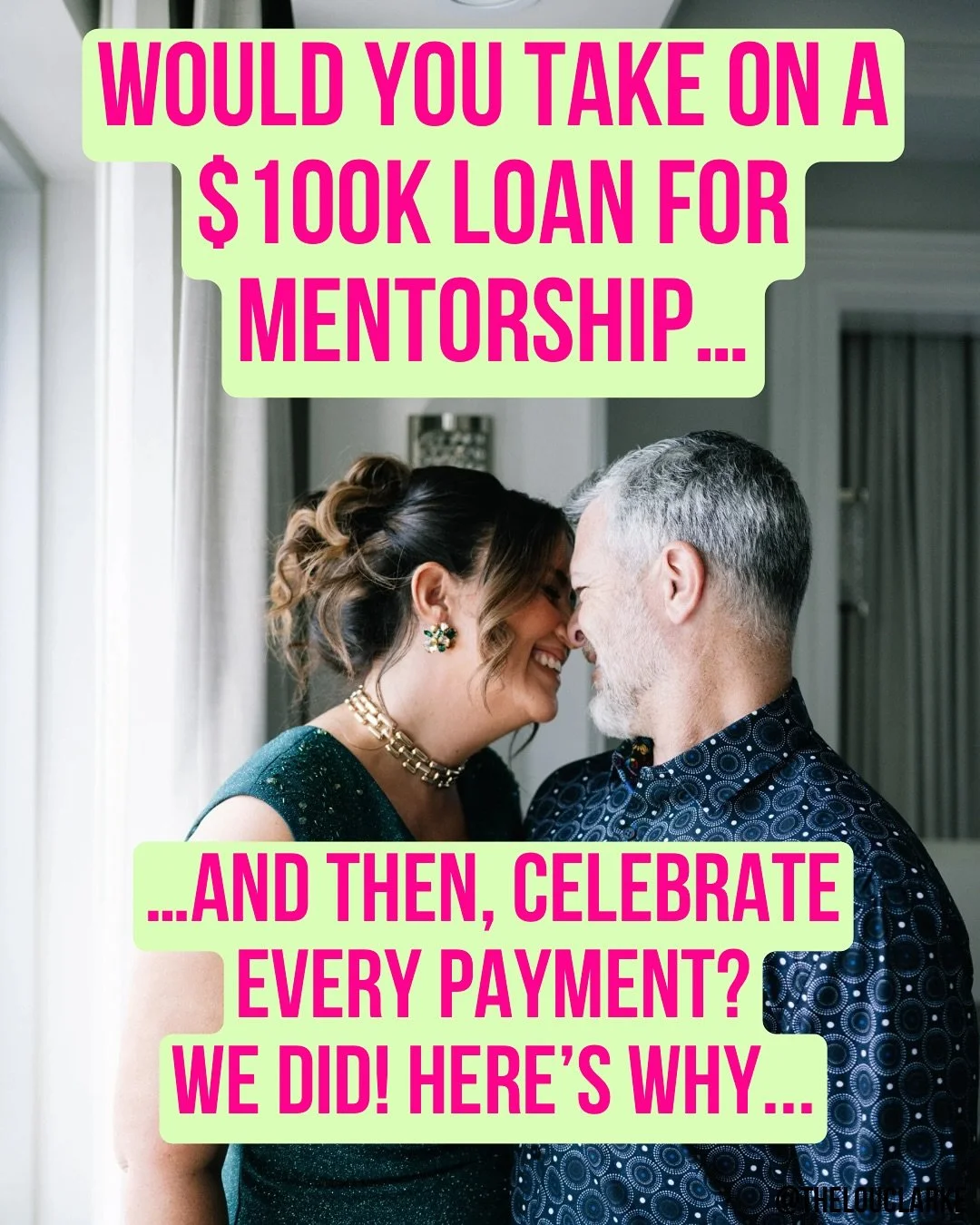 Would you celebrate a $100K loan payment? 👀	
I do. Every. Single. Time. But let me be real with you, it wasn&rsquo;t always like this.	

There was a moment in my life when I had $3 before bankruptcy.	
Debt owned me.
Shame ran my world.
Every bill fe