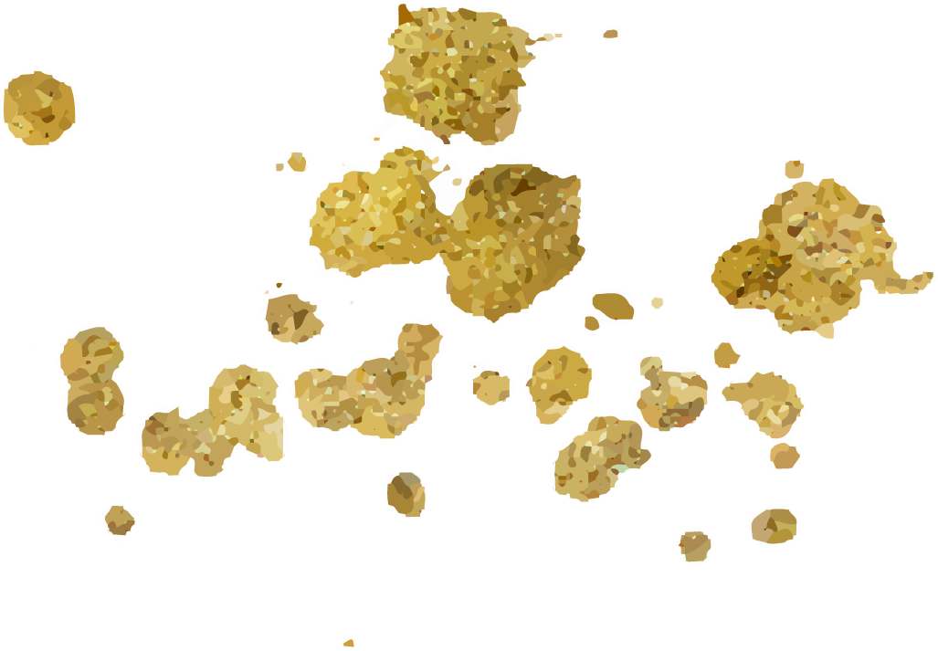 Feine goldene Partikel als ruhiges Designelement