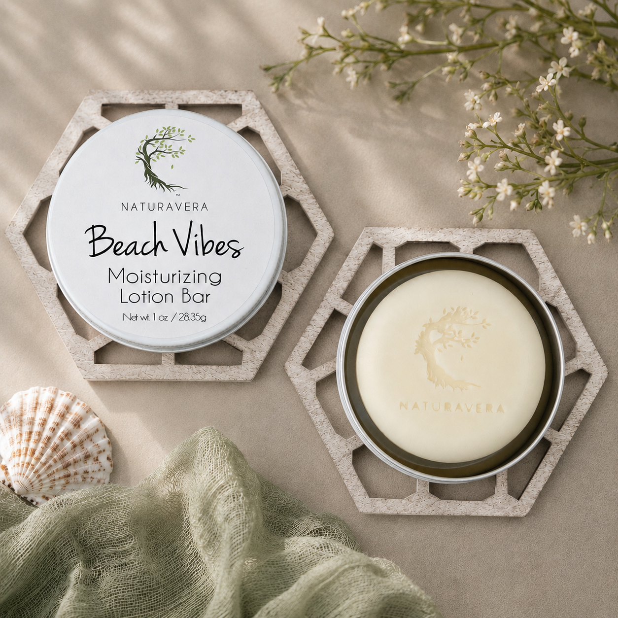 Solid Lotion Bar - Beach Vibes Scent
