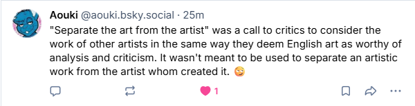 A BlueSky post by Aouki. Squarespace doesn't give enough space to type out text in image alt text. Thread is linked in the caption.