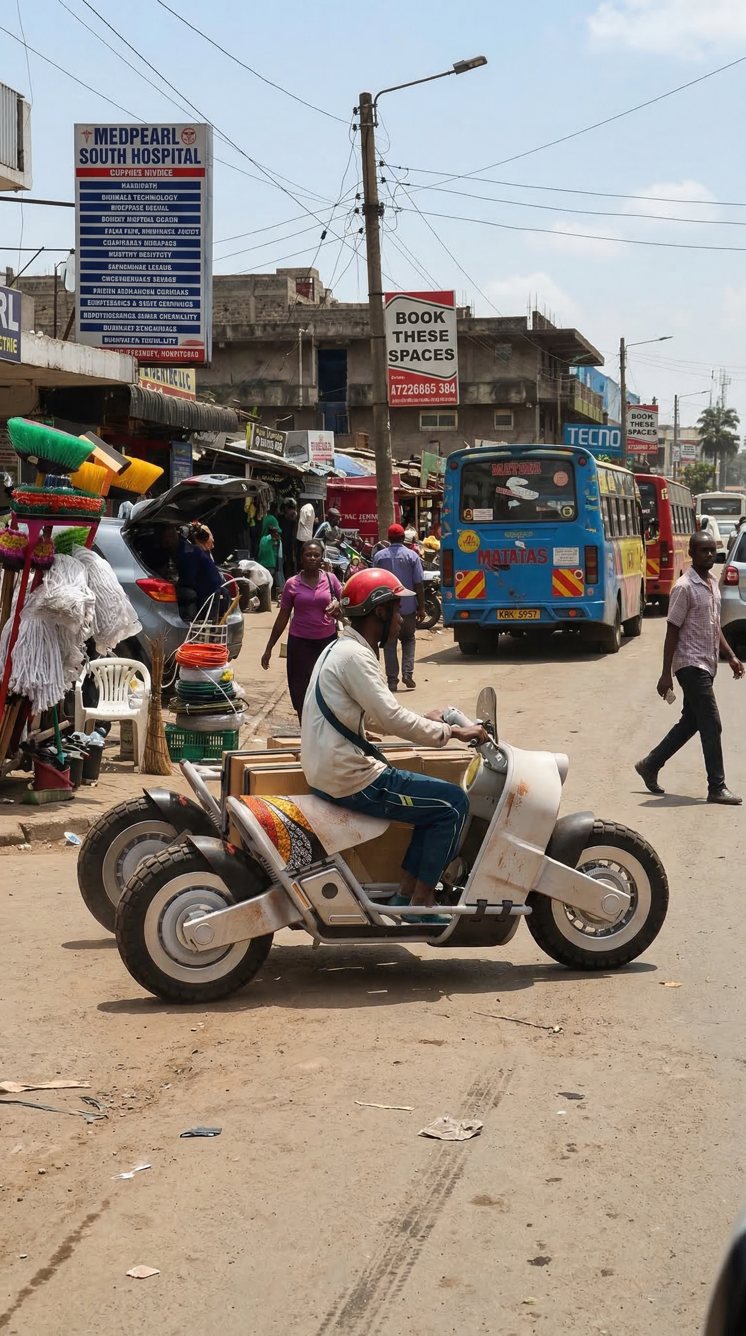 Firefly_GeminiFlash_Create a realistic, documentary-style photograph of the uploaded delivery bike carryi 646895.png