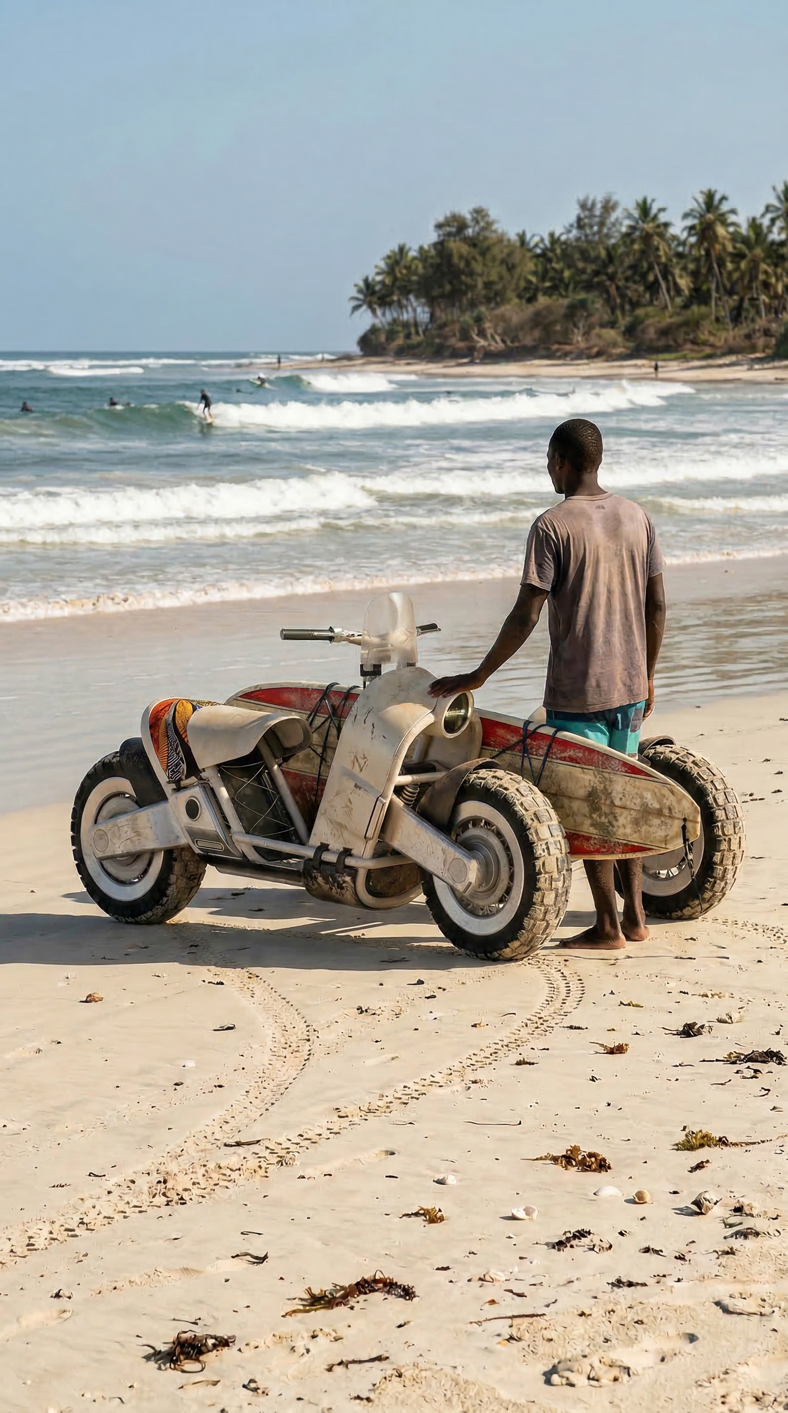Firefly_GeminiFlash_Place this scene on a sandy beach in Kenya, with waves and distant surfers in the bac 351965 (1).png