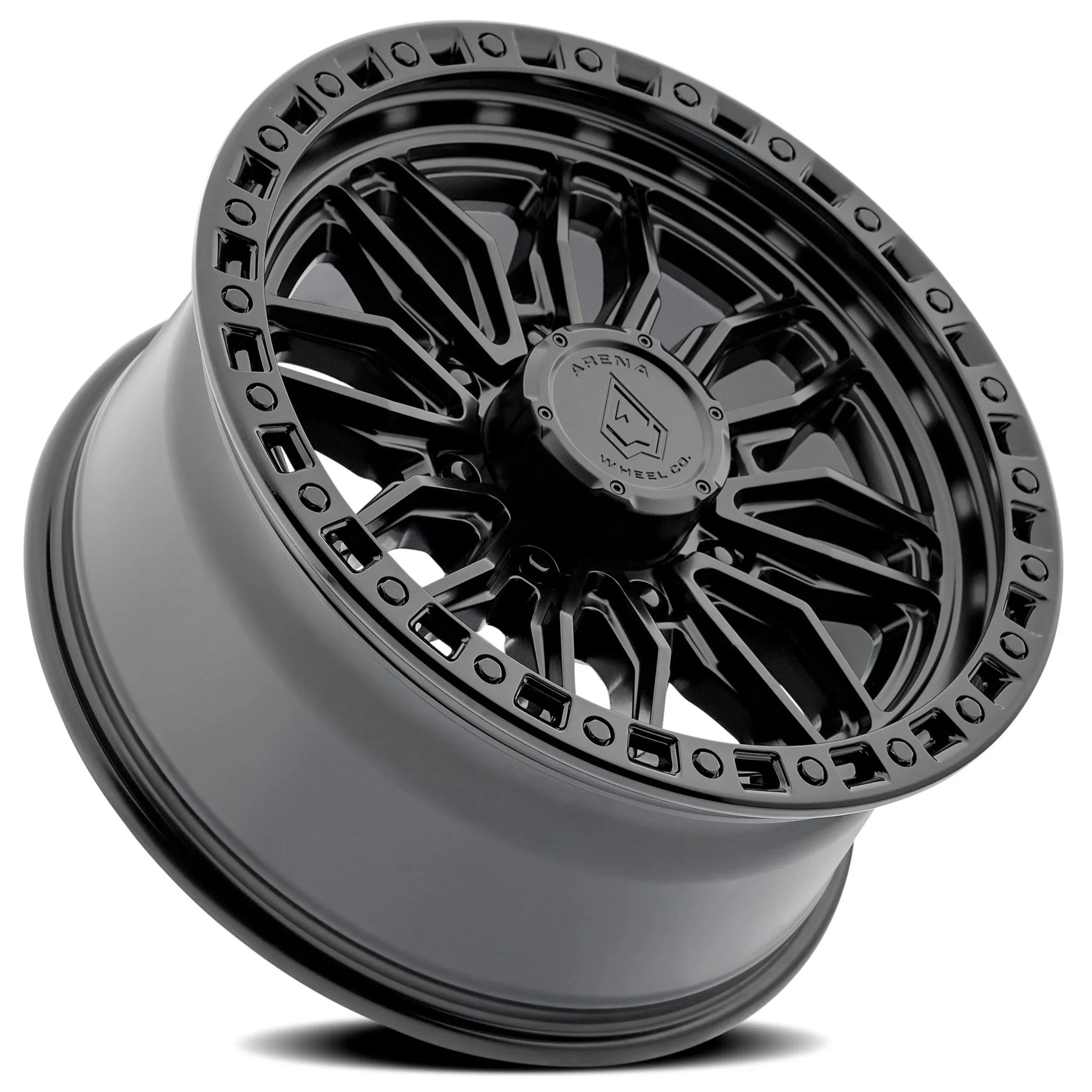 SATIN BLACK CENTER GLOSSY BLACK LIP