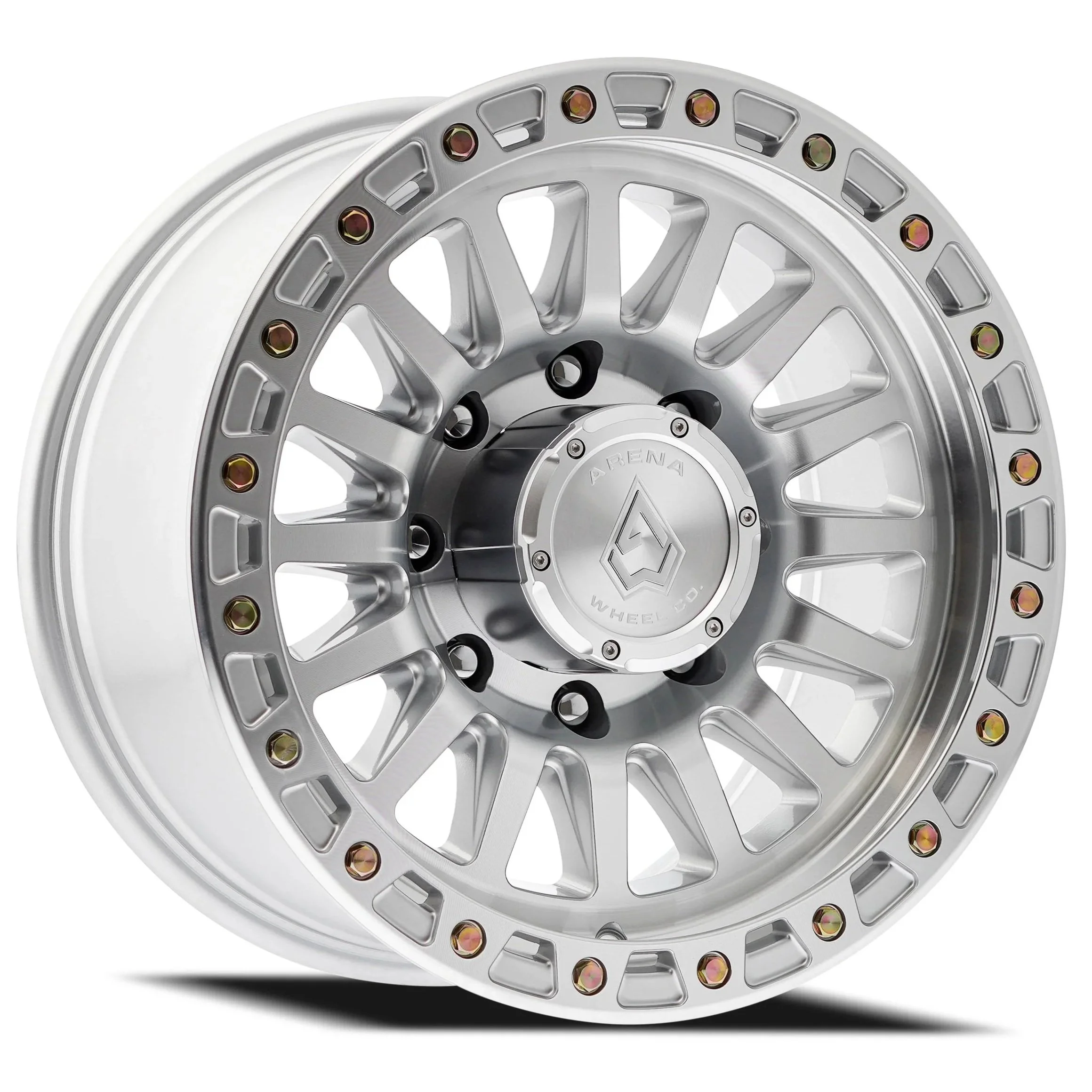 GLOSS SILVER MACHINED WITH ZINC BOLTS (8-BOLT)