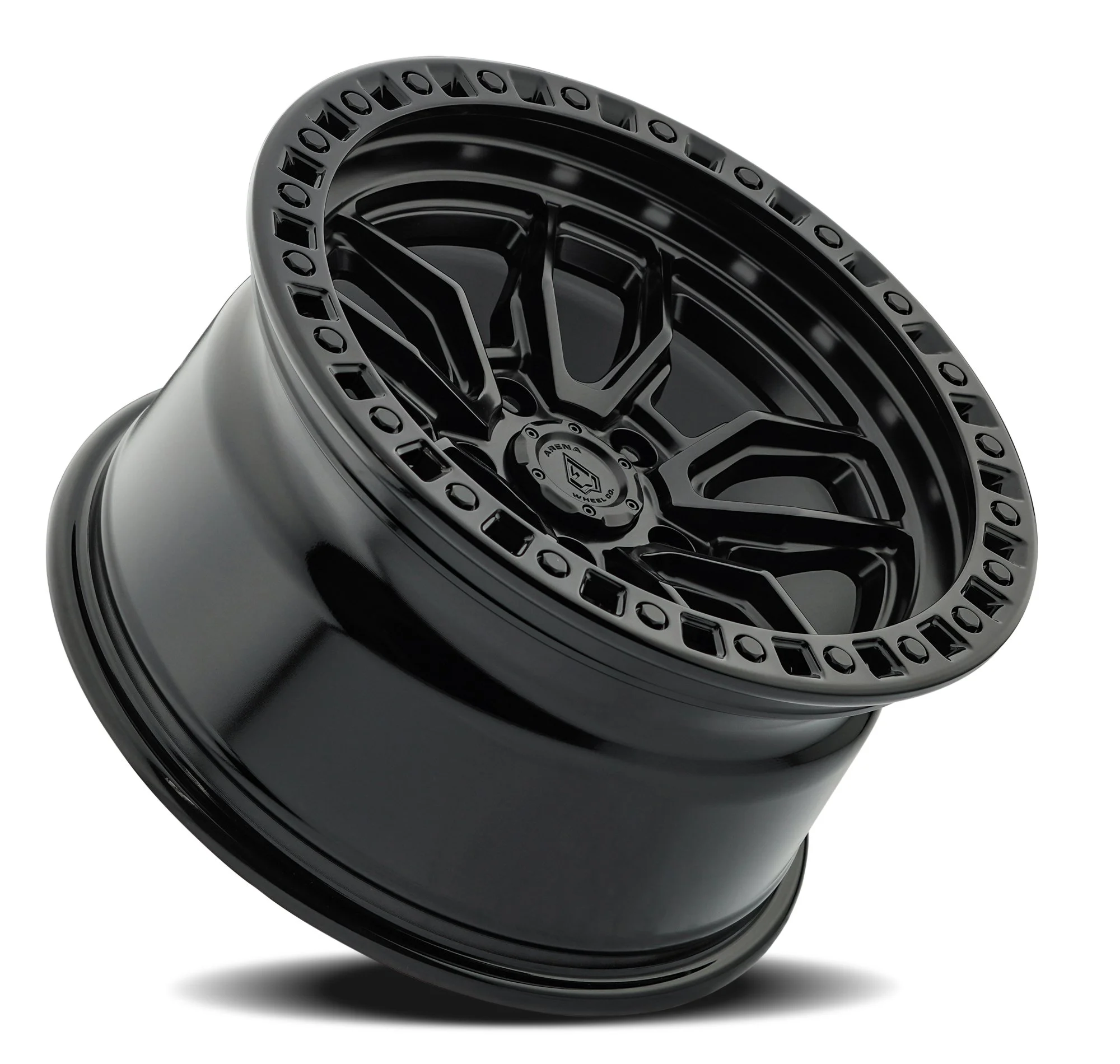 SATIN BLACK CENTER GLOSSY BLACK LIP