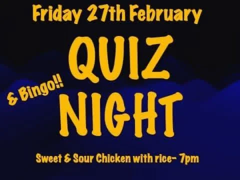 Last few tickets to the quiz on Friday 27th Feb