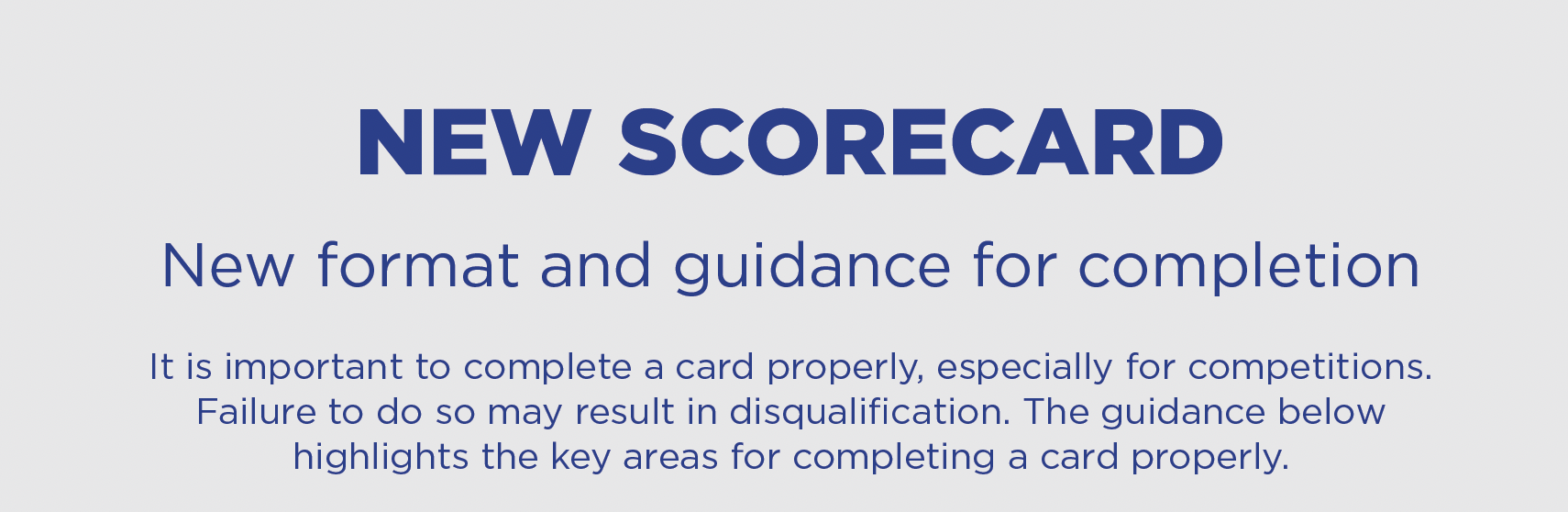 We have new scorecards!