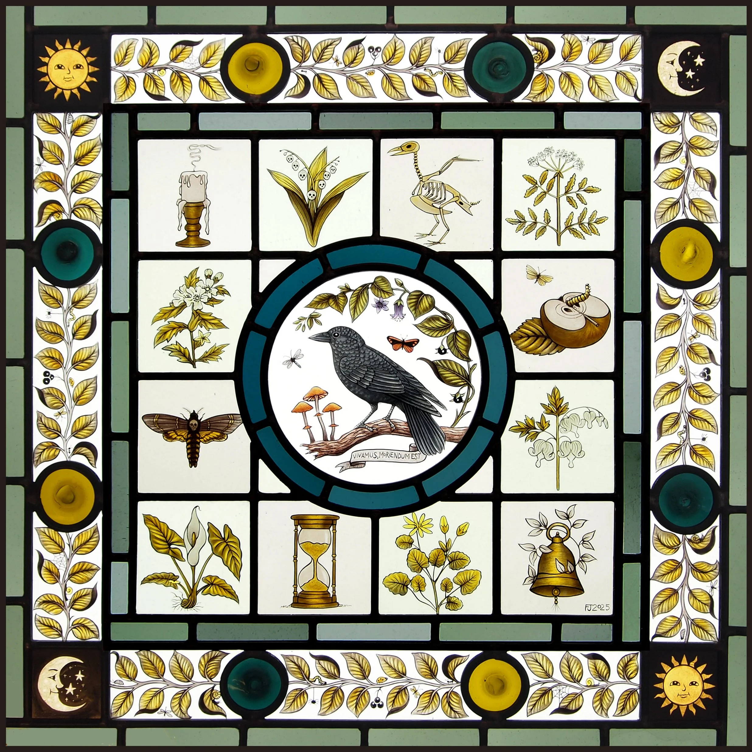 VIVAMUS MORIENDUM EST STAINED GLASS FLORA JAMIESON.JPG