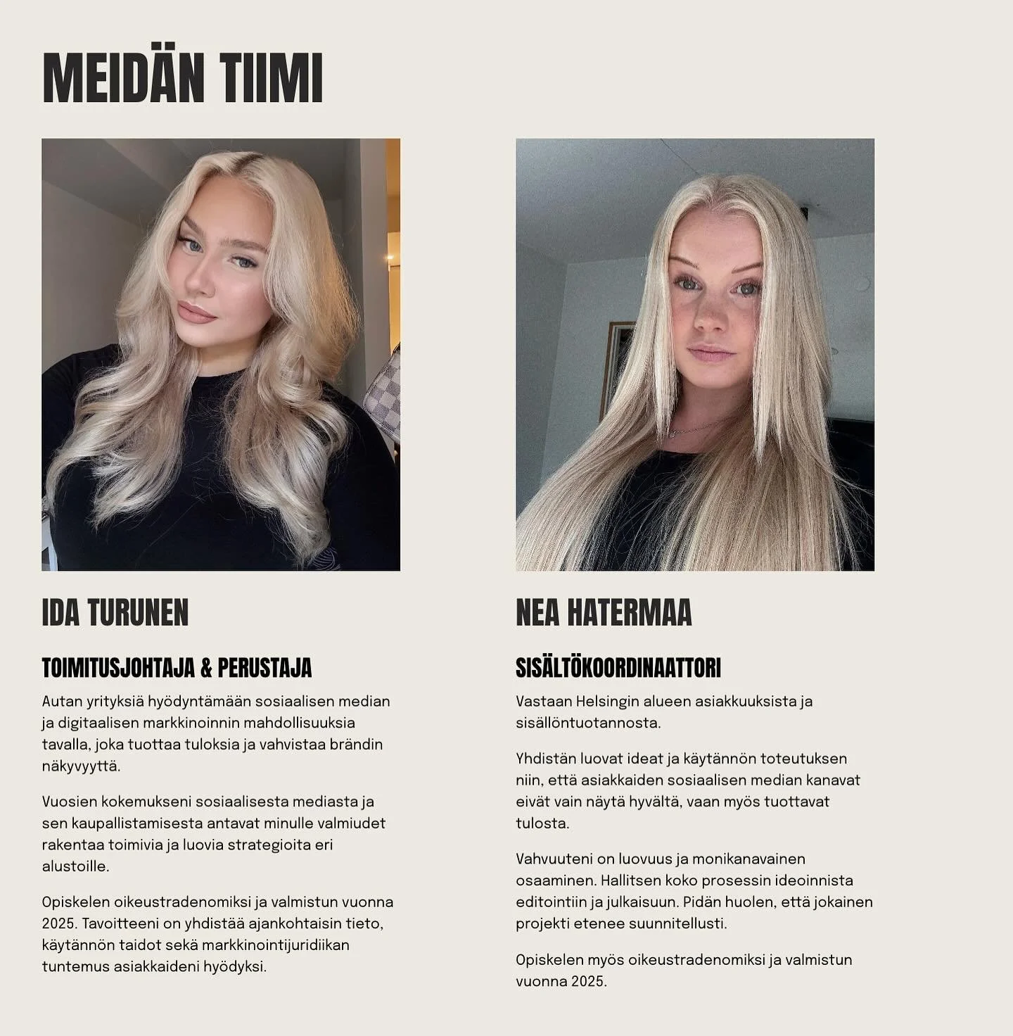 Tiimi kasvaa 💥

Ida + Nea = enemm&auml;n ideoita, enemm&auml;n tuloksia, enemm&auml;n energiaa.

T&ouml;it&auml; riitt&auml;&auml; ja kaksin kappalein jatketaan entist&auml; kovemmalla draivilla 🤝