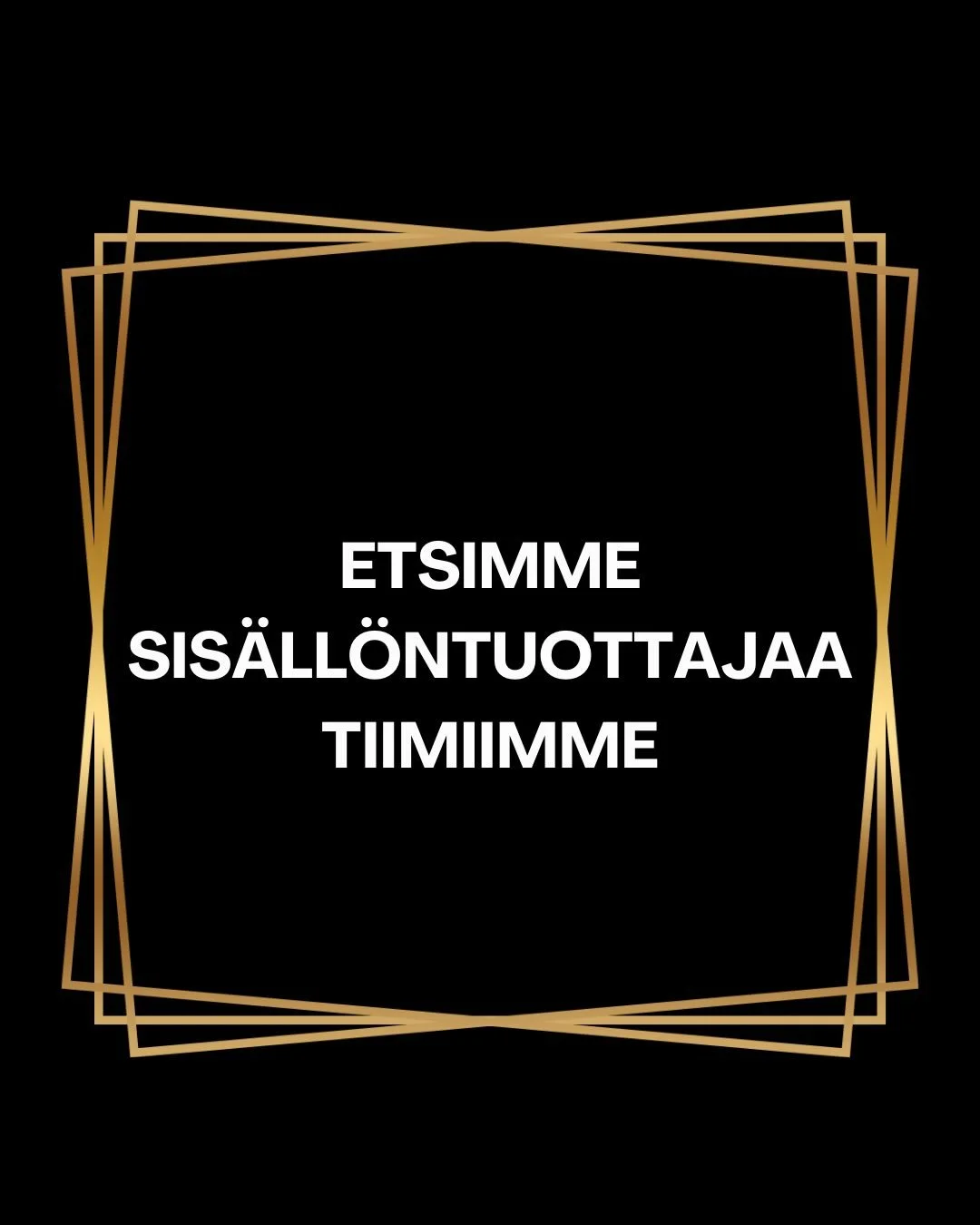 Ootko s&auml; uus Vennyl&auml;inen? 🫵🏼

Onko sulla intoa videoihin, someen ja luovaan tekemiseen? Haluatko hyp&auml;t&auml; mukaan kasvavaan tiimiin, jossa p&auml;&auml;see oikeesti tekem&auml;&auml;n, kehittym&auml;&auml;n ja vaikuttamaan?

🔸 Osa