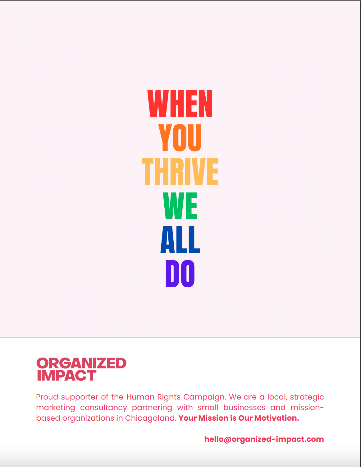 Proud supporter of Equality