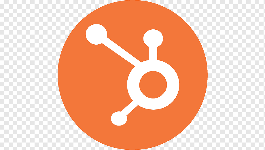 Orange circle with white interconnected lines and dots resembling a network or molecular structure.