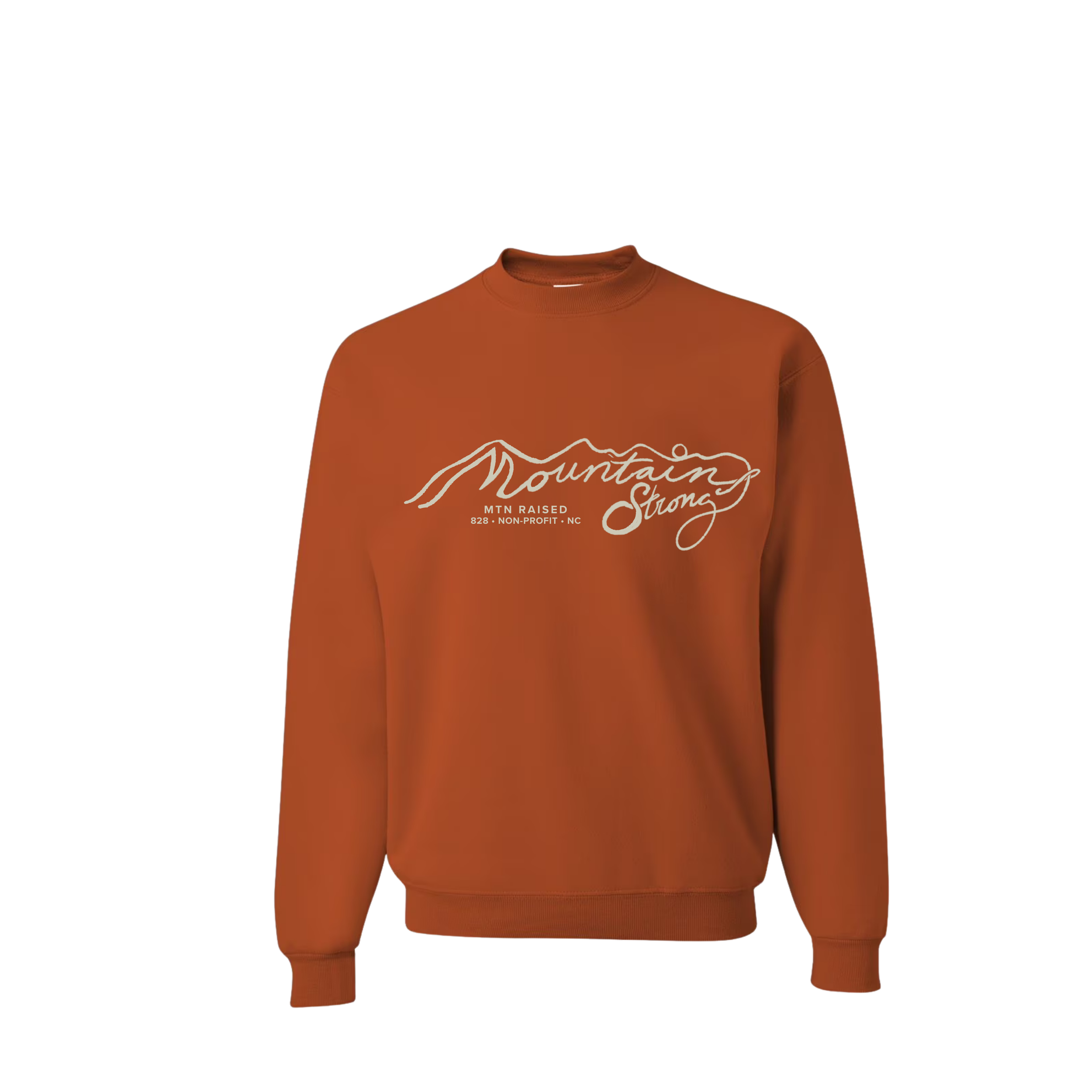 "Common Thread" Crewneck: Orange with Cream Logo
