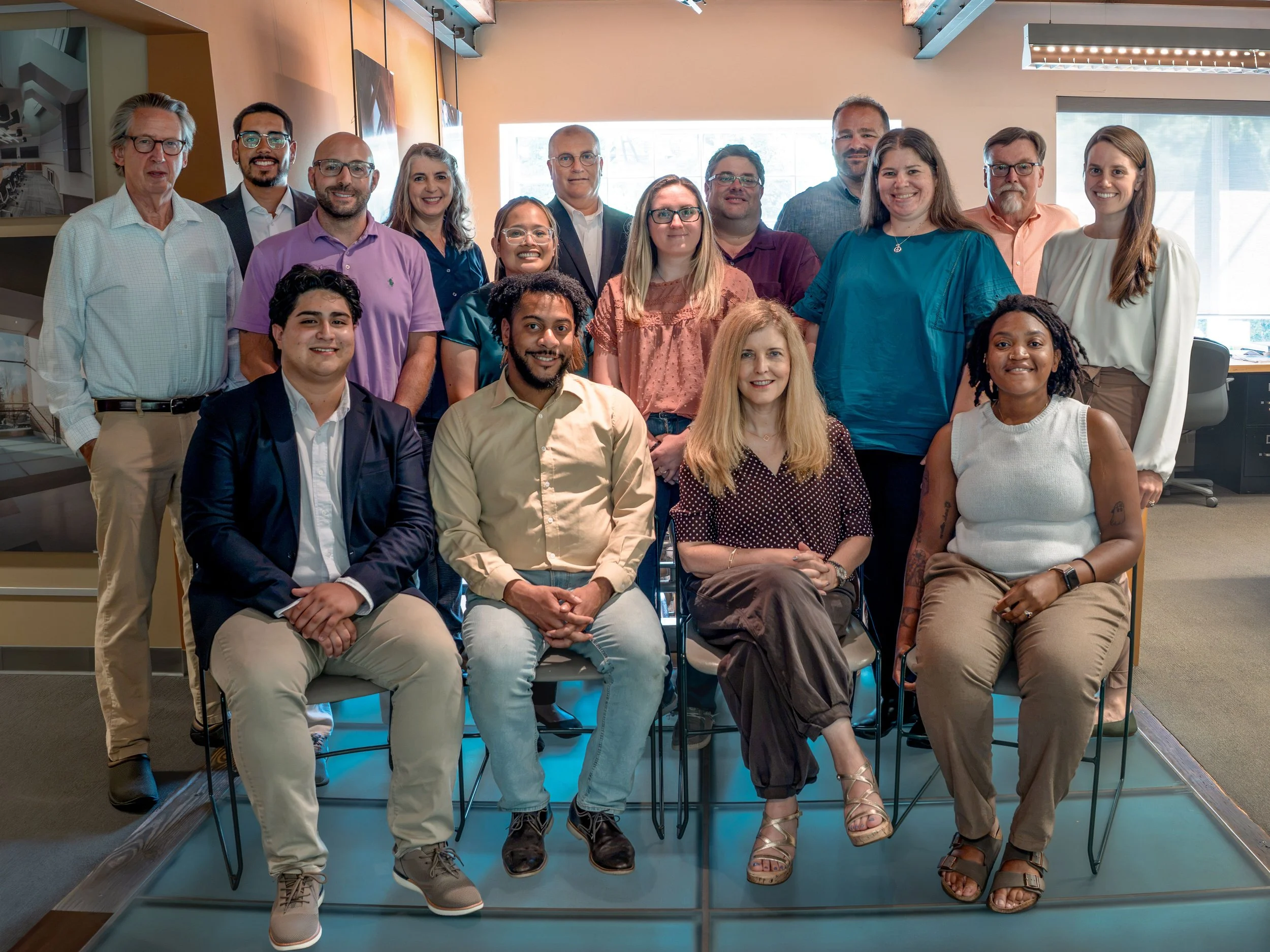 Group of people smiling