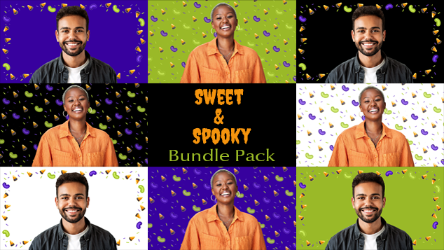 SET OF 8 - Sweet & Spooky Backgrounds - Candy Seasonal Edition ✨🔮🪄