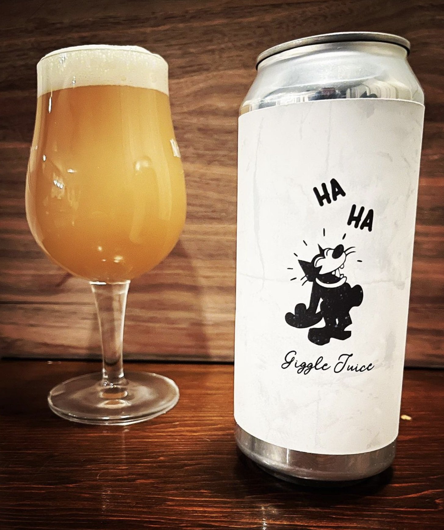 Presenting Giggle Juice. Because it’s Juicy and it does the trick. Citra, mosaic, simcoe 6% abv
