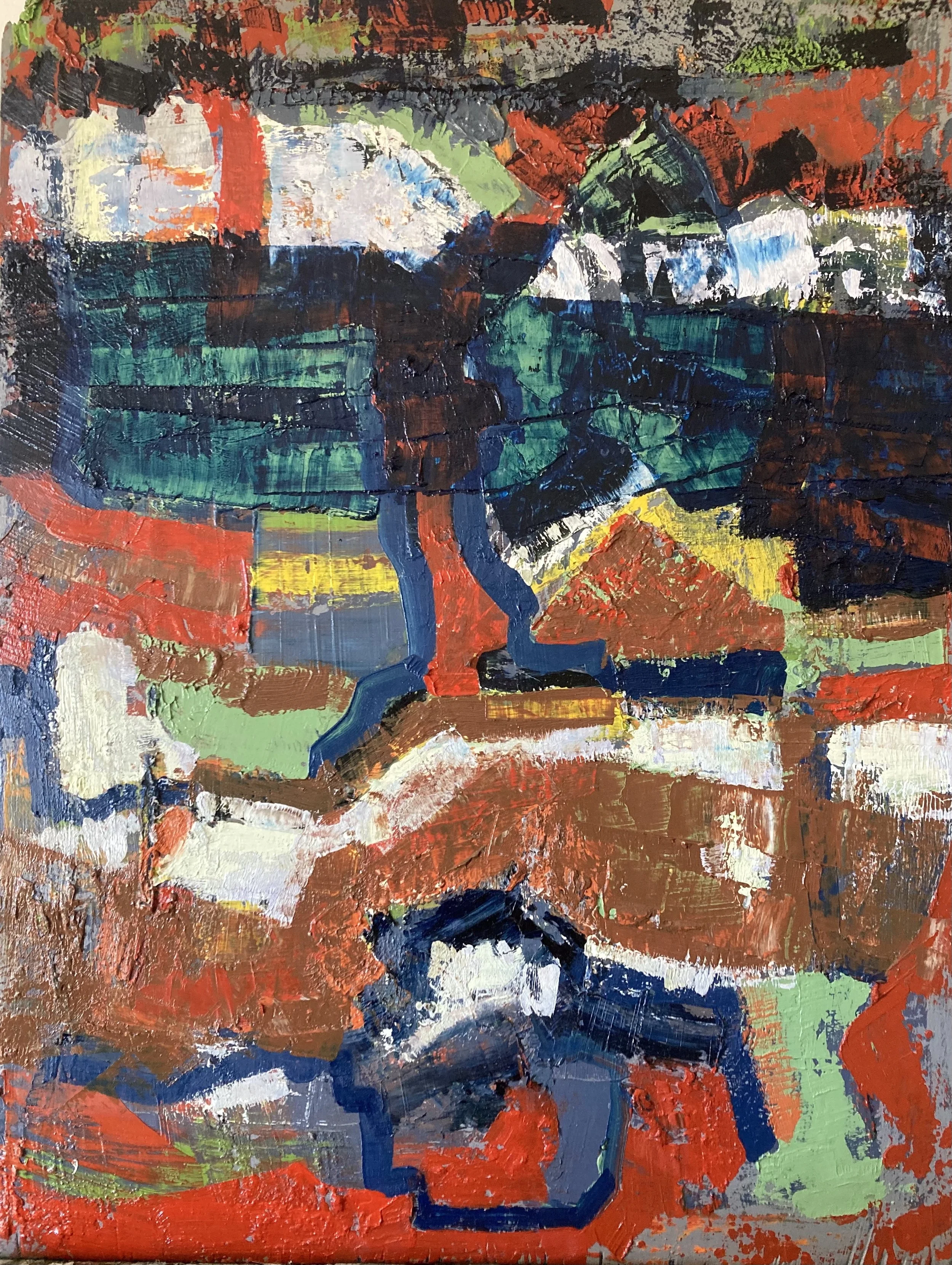 Red month, 2026
oil on wood, 58x44cm
