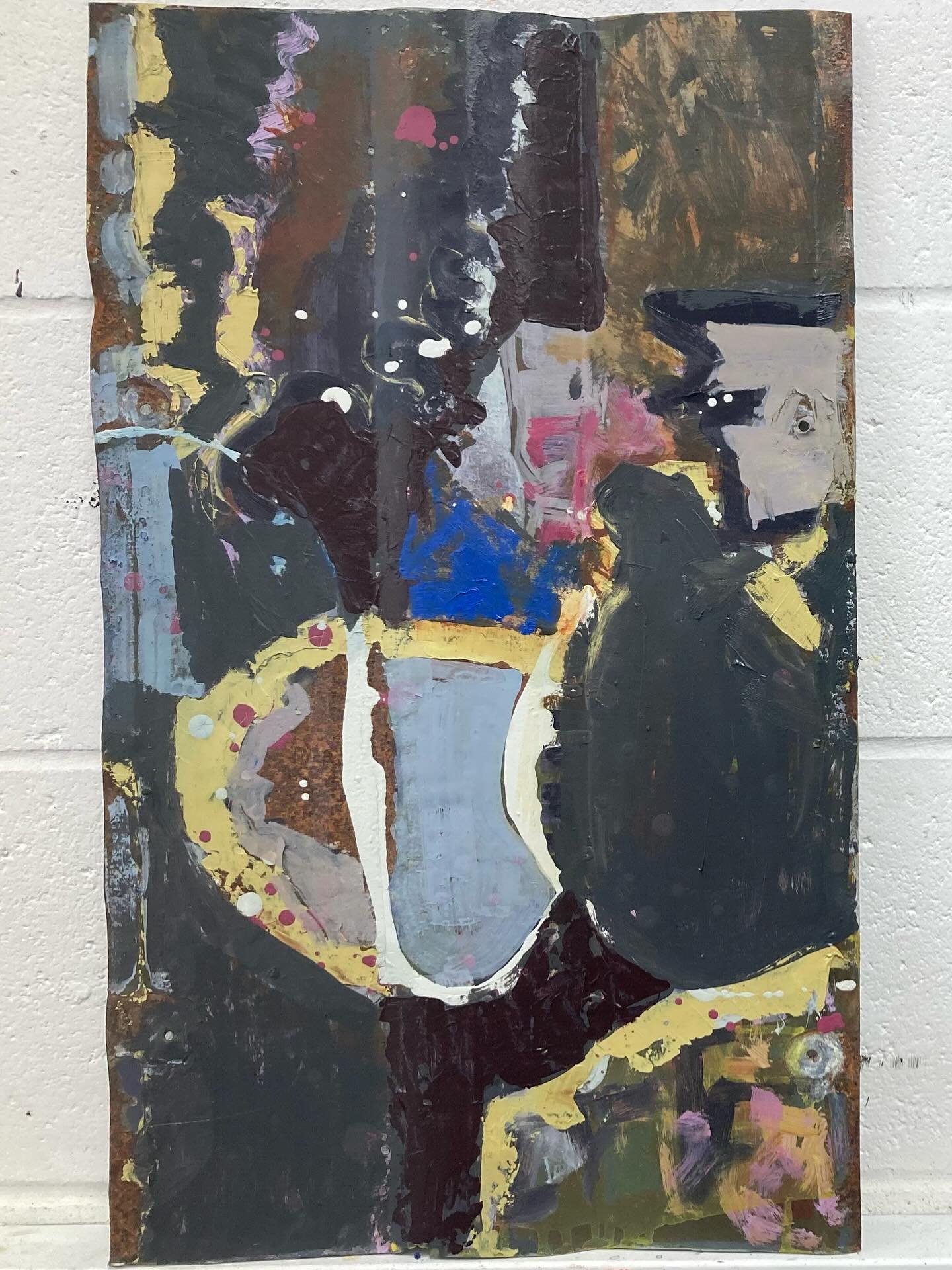 It began life as a landscape but grew into a still life. Final weekend with Amanda Knight at CityLit. What an inspiring teacher. We&rsquo;ll miss her.