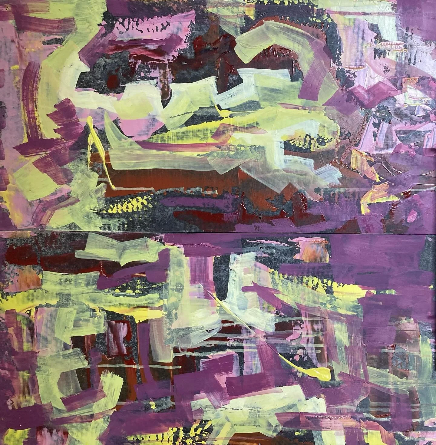 Still working away on paintings of an Irish bog.