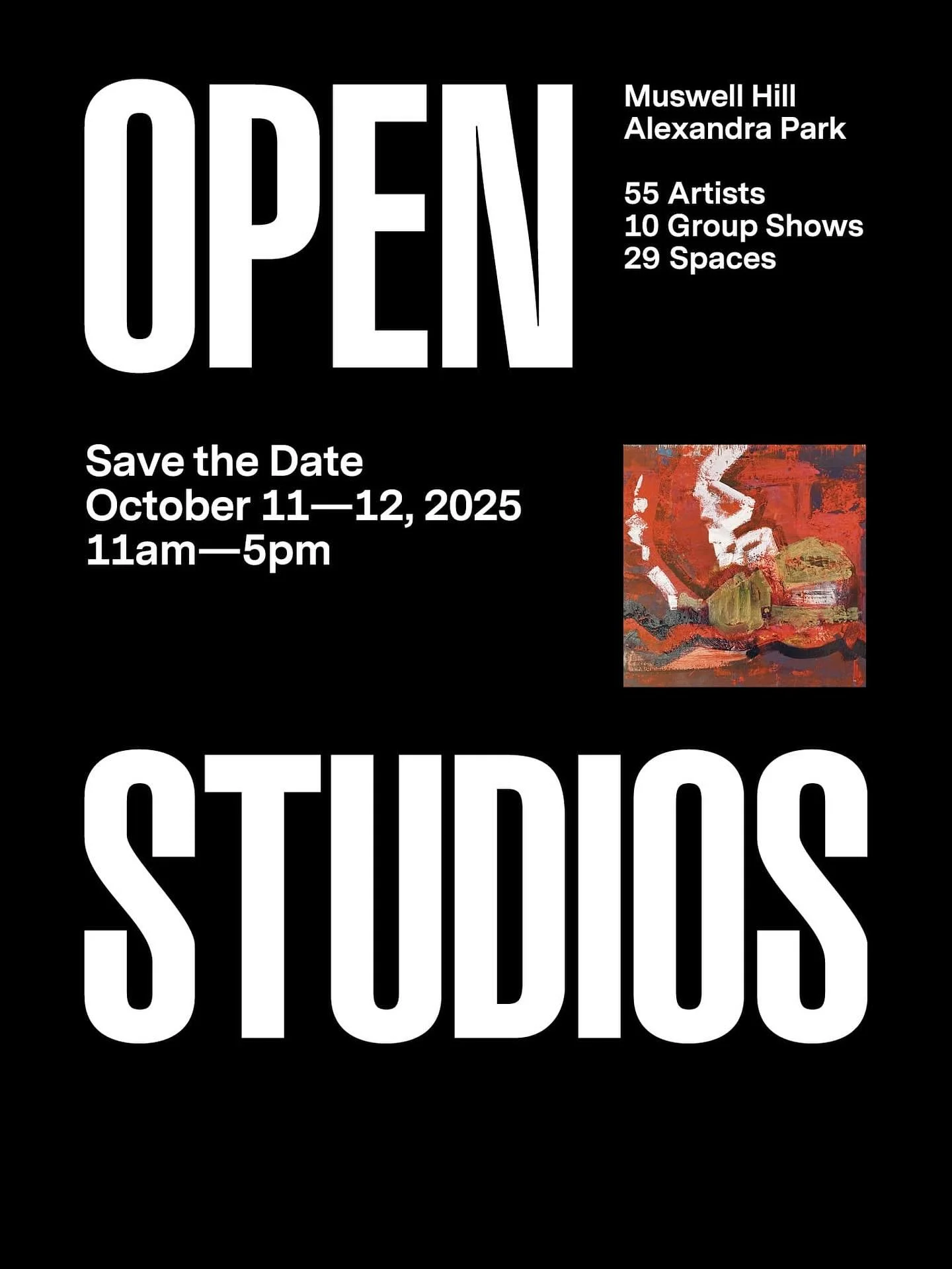 I&rsquo;ll be opening my studio as part of the Muswell Hill and Alexandra Park Open Studios weekend, 11-12 October, at 16 Avenue Mews, N10 3NP, 11am-5pm. Come for a visit and a cup of tea.