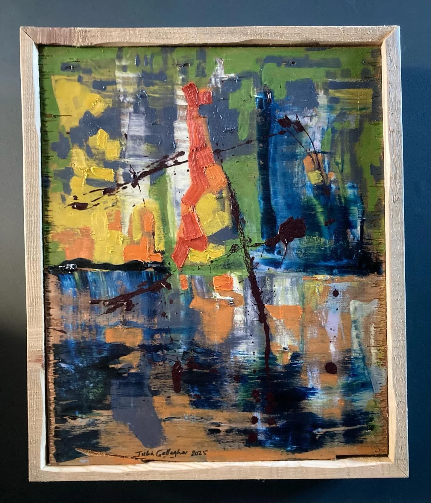 Just collected these from Dan at Unit 14 Framing who&rsquo;s done a brilliant job framing some of my paintings with old palettes.