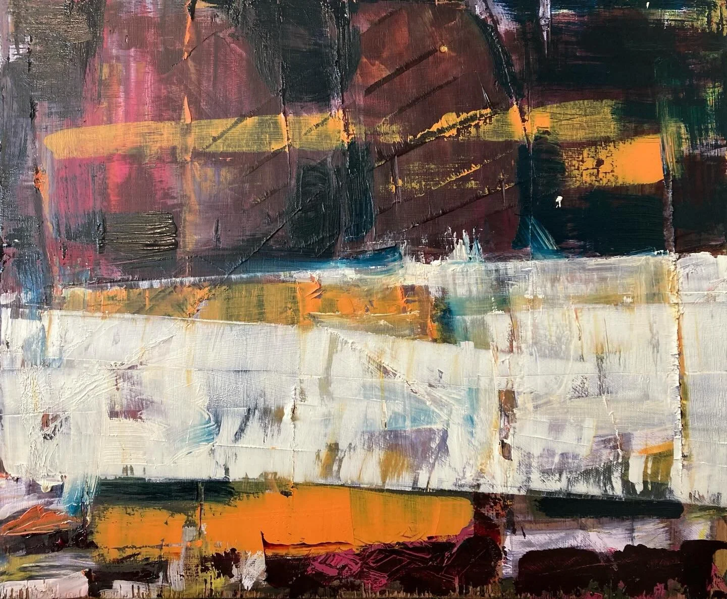 Nearly dark, oil on wood, 36x28cm