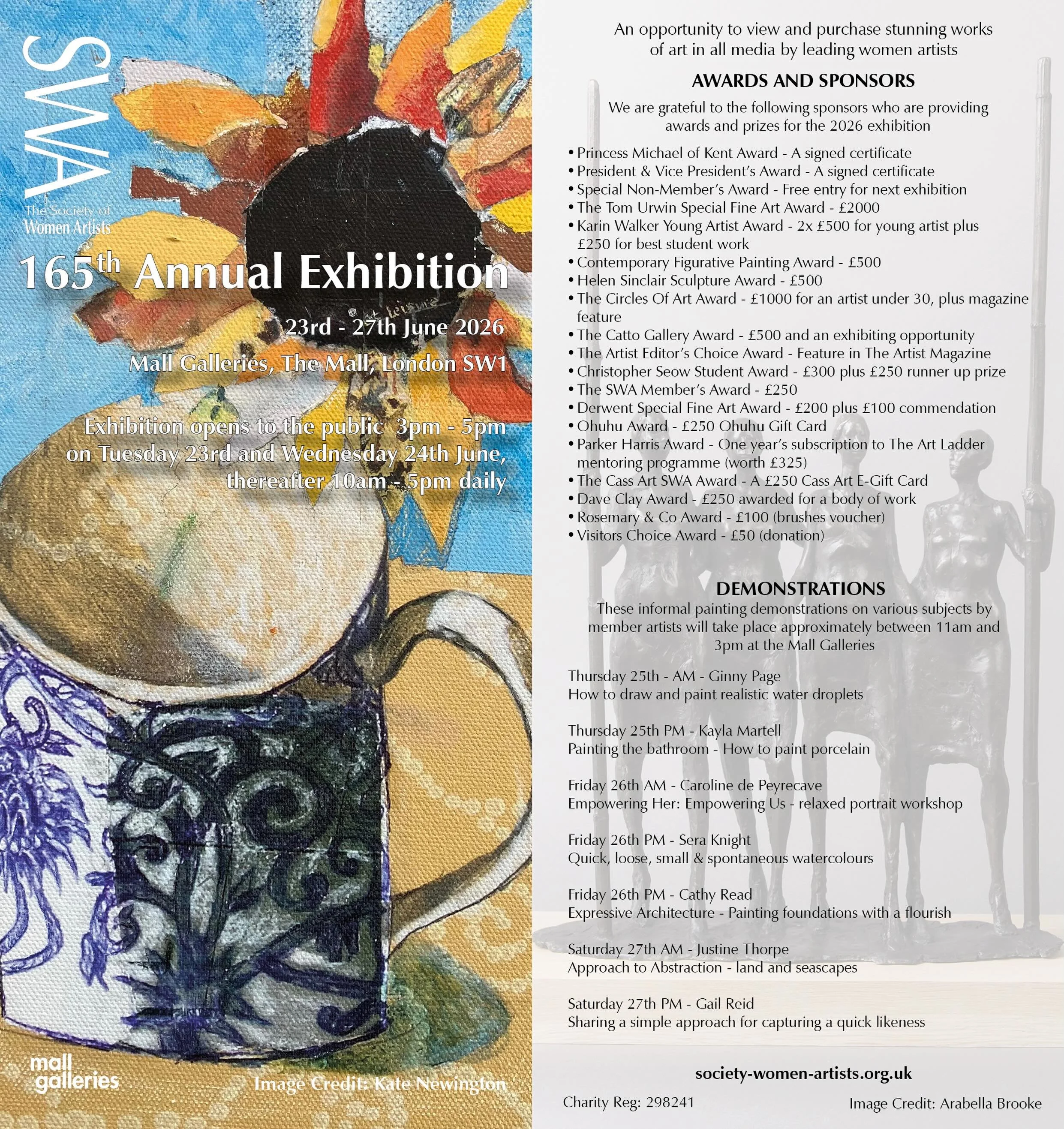 My painting, Masked, is part of the Society of Women Artists&rsquo; exhibition at the Mall Gallery this year, 23-27 June. Do come along and see!