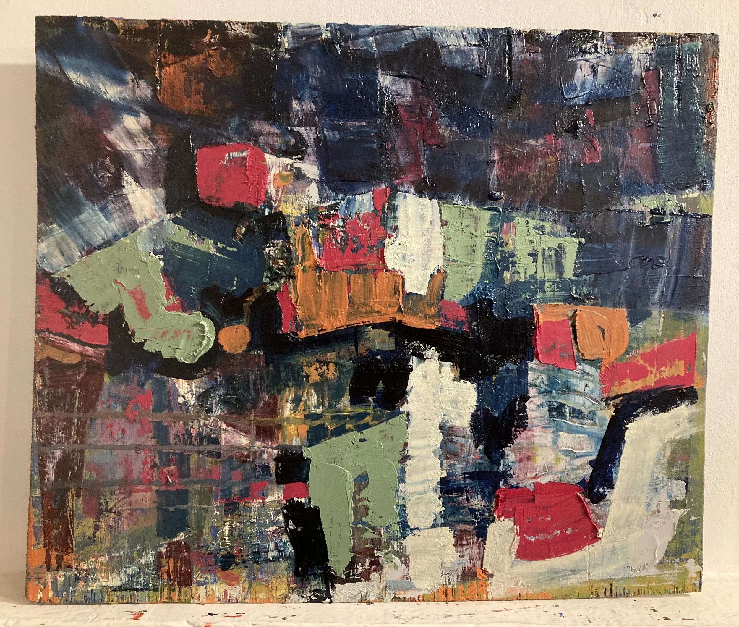 Small fields, 2025, oil on wood, 37x45cm (framed)