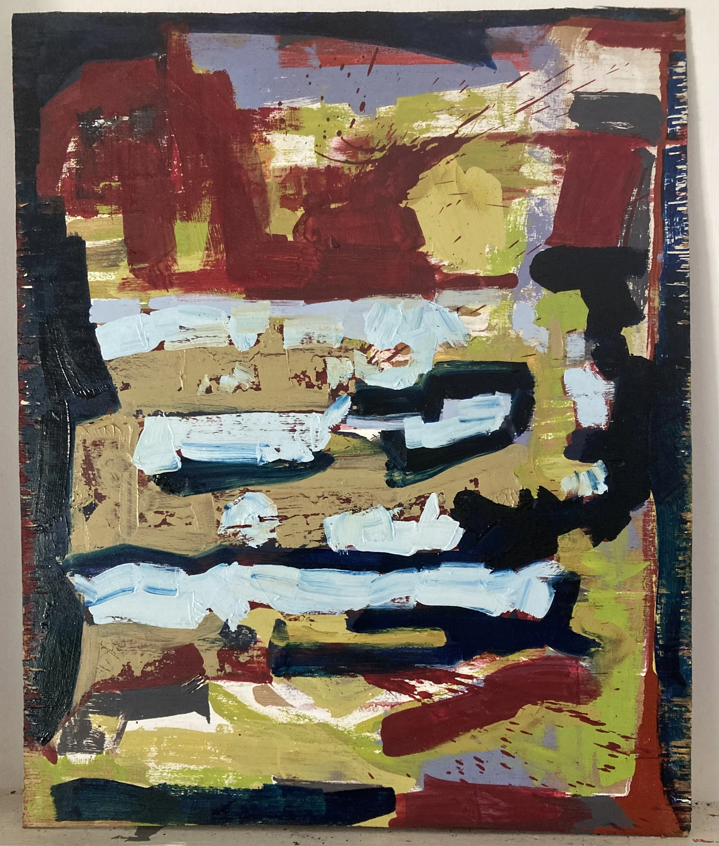 Wetlands 1, 2025, oil on wood, 37x45cm (framed)