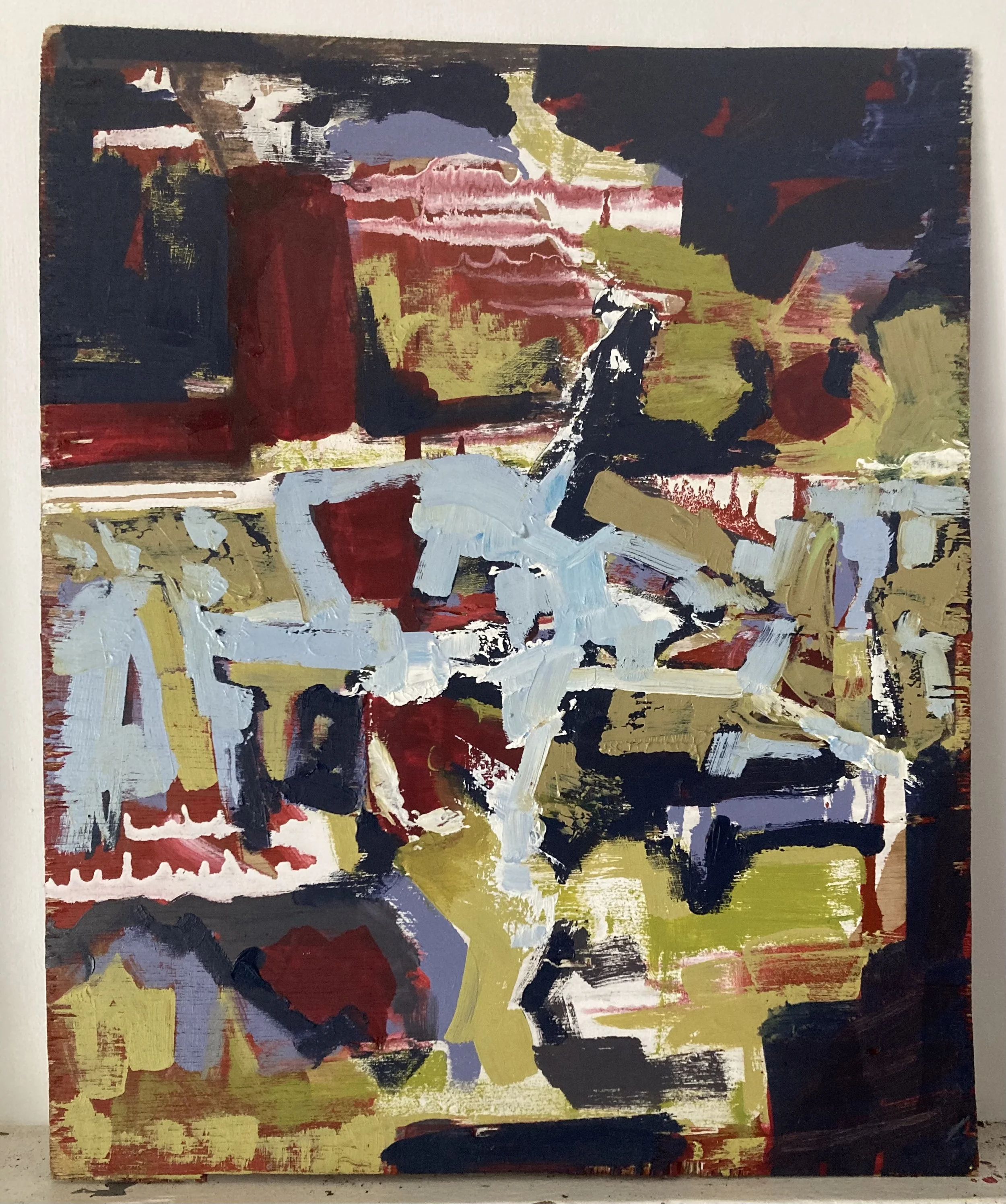 Wetlands 1, 2025, oil on wood, 37x45cm (framed)