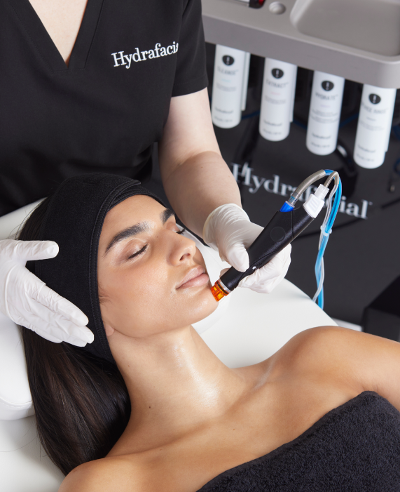 HydraFacial treatment in progress