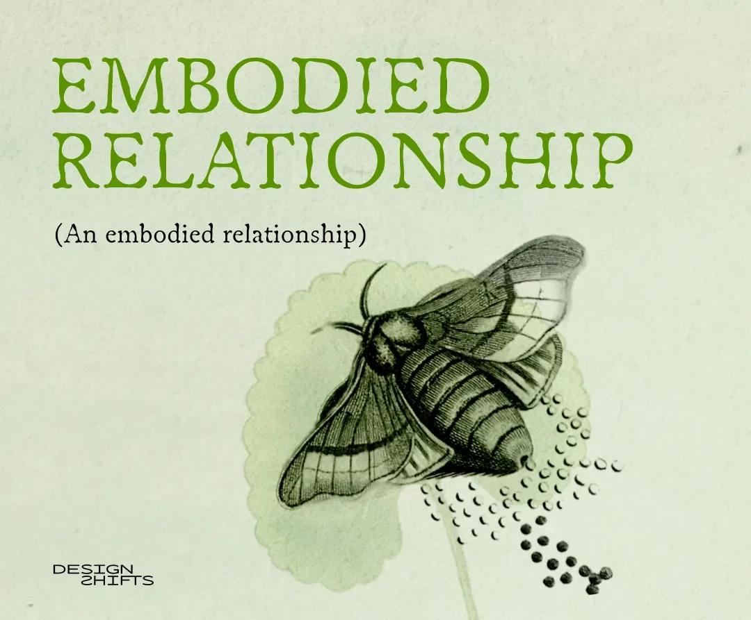 embodied relationship text with a month laying eggs.