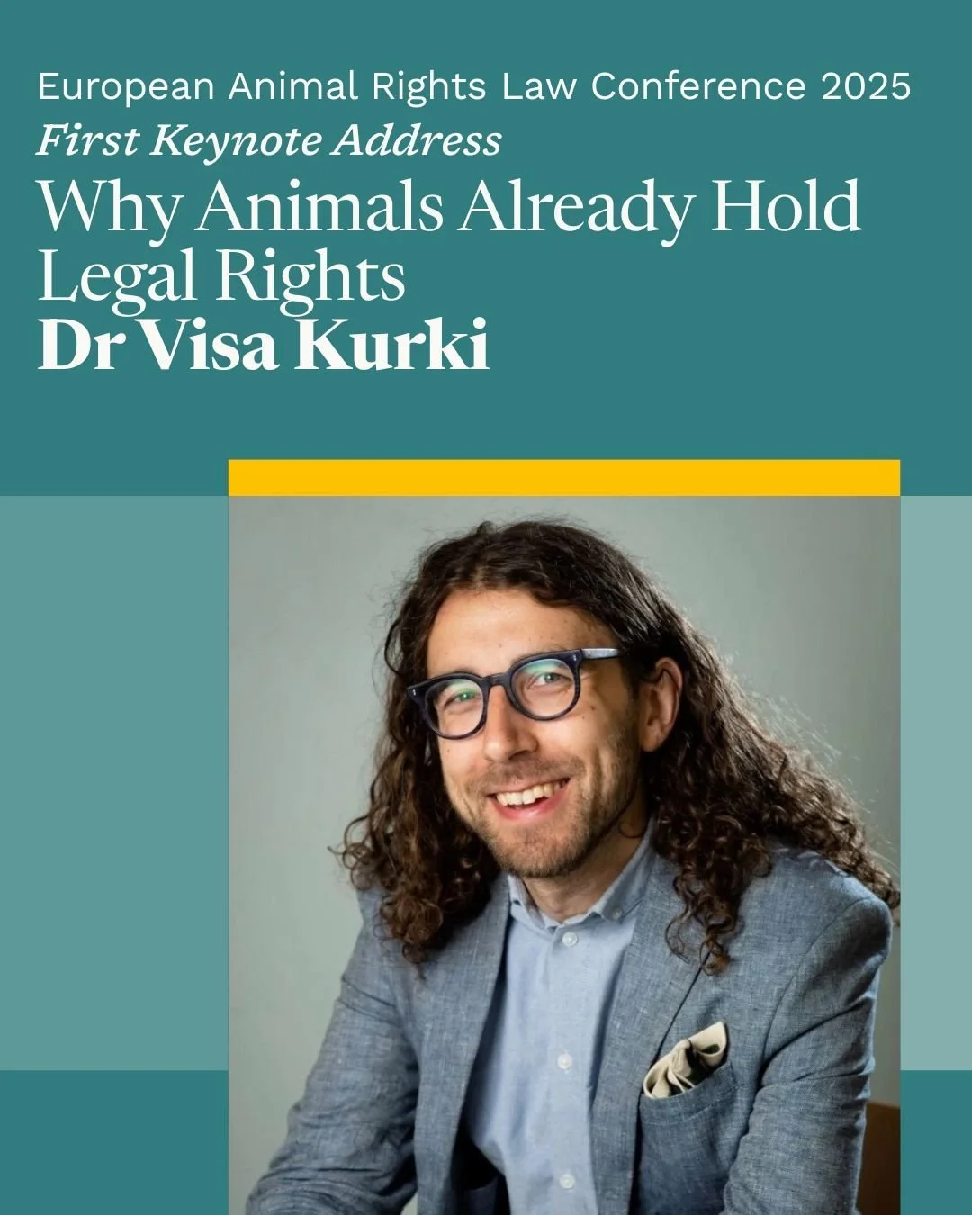 Dr Visa Kurki (Associate Professor of Jurisprudence, @universityofhelsinki) delivered the first keynote address at our Centre's European Animal Rights Law Conference 2025. 

Visa's keynote address was titled "Why Animals Already Hold Legal Right