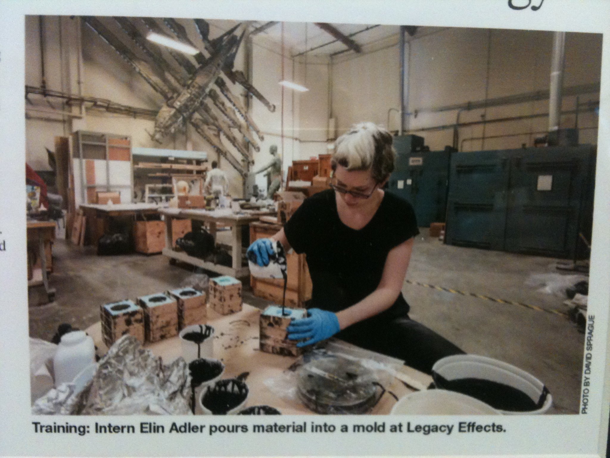 Article about Legacy Effects with photo of me