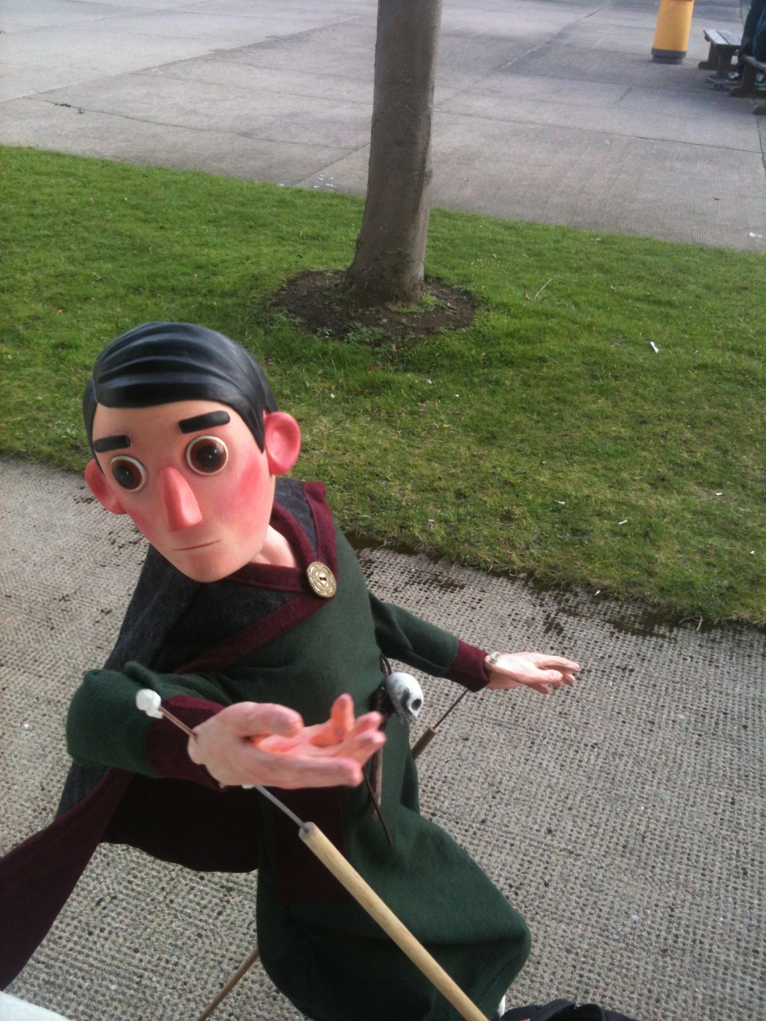 Rod puppet, character design and puppet build. College project. 'Irish poet'