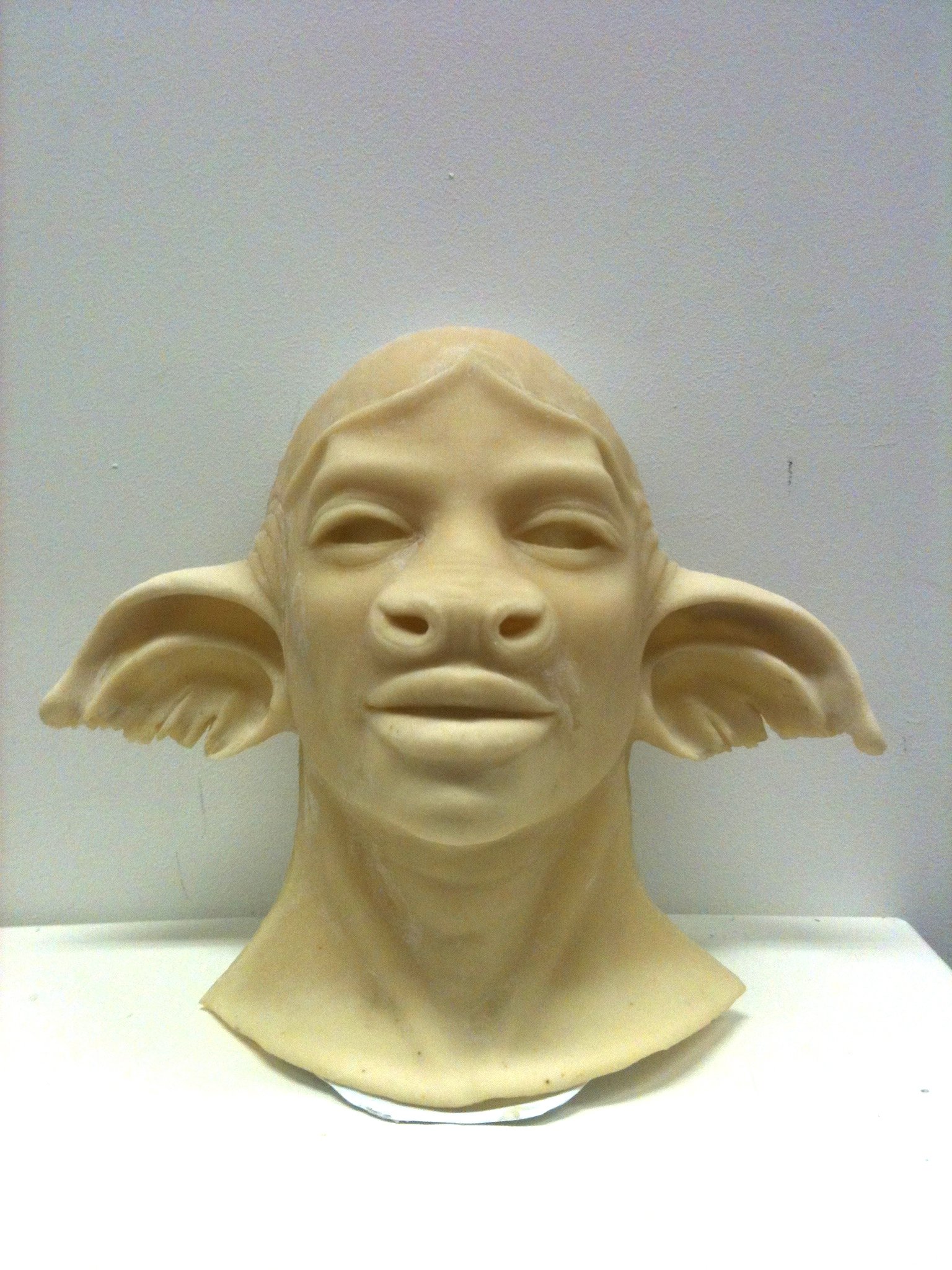 Latex rubber mask designed, sculpted, molded, cast and painted. College project