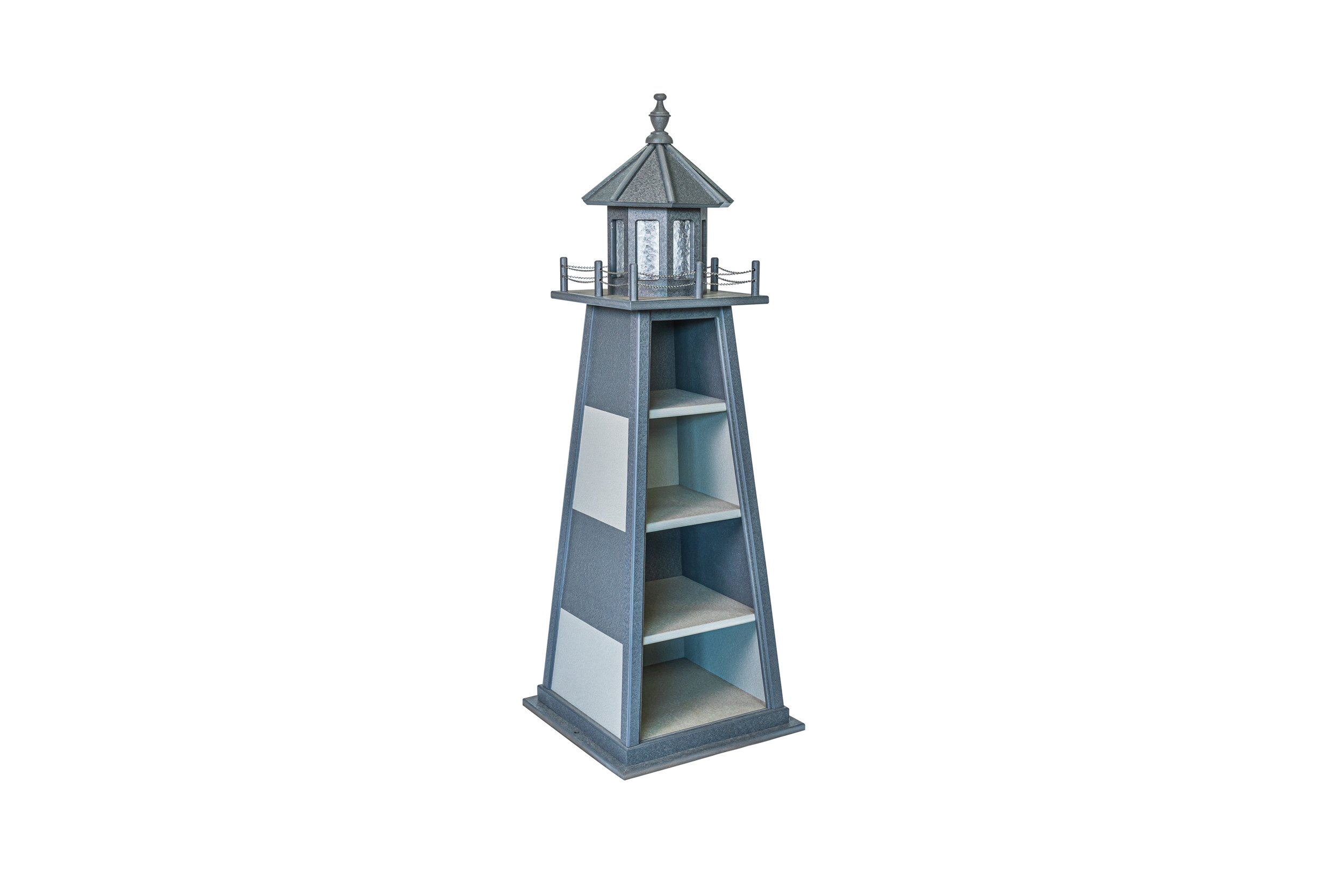 5' Poly lighthouse shelf, Gray & Light Gray .jpg
