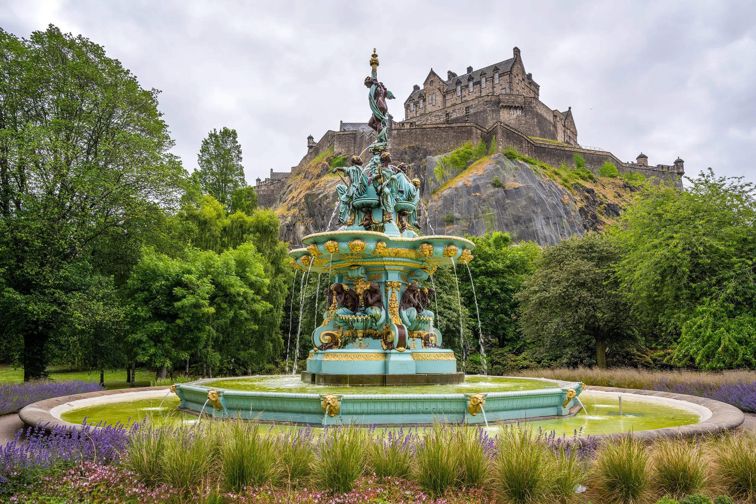 Edinburgh Castle &amp; The Ross Fountain