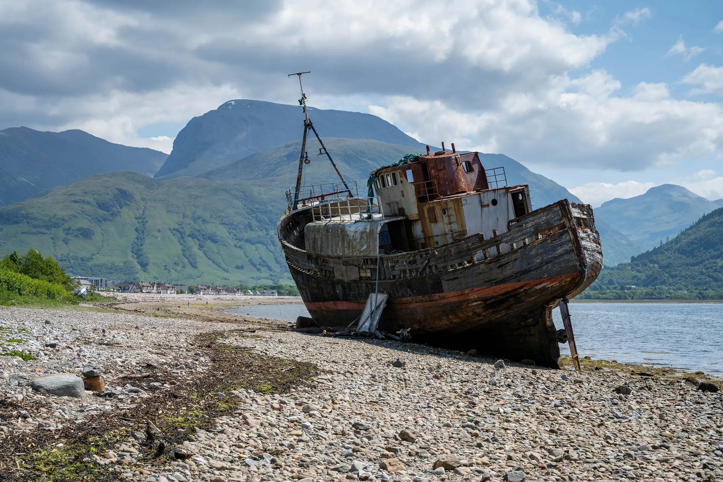 Corpach Shipwreck, Loch Linnhe (Ben Nevis in the background)