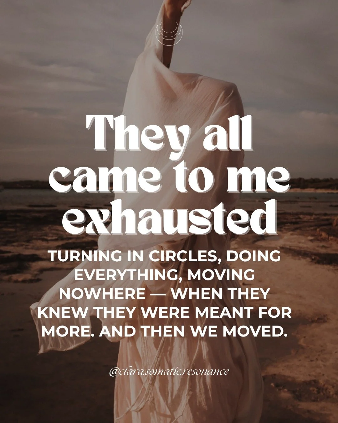 Turning in circles. Doing everything. Moving nowhere.

That's how most of these women arrived. Exhausted. Cut off from themselves. 

A nervous system that hadn't rested in years. Numb to their own pleasure, their own voice, their own body. Trying to 