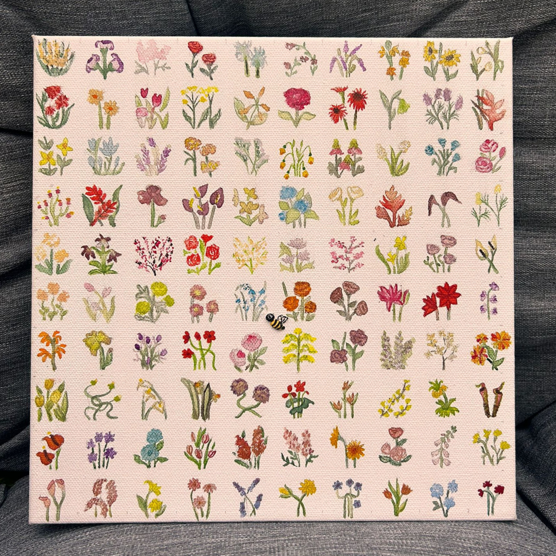 1:100 by Simerr, 10inch x 10inch watercolour painting