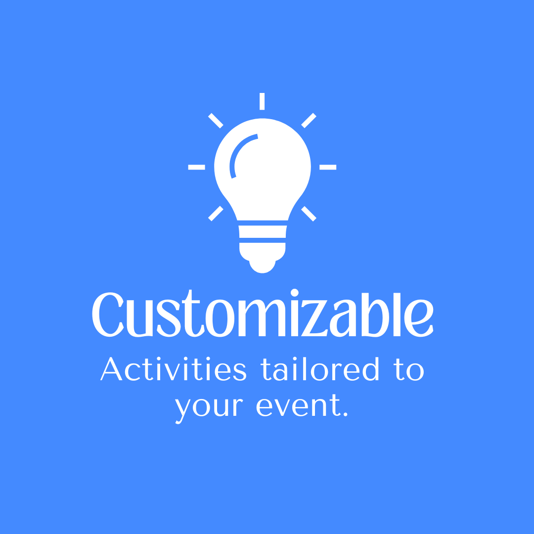 Sim.err Art Bar activities can be customized to suit the event.